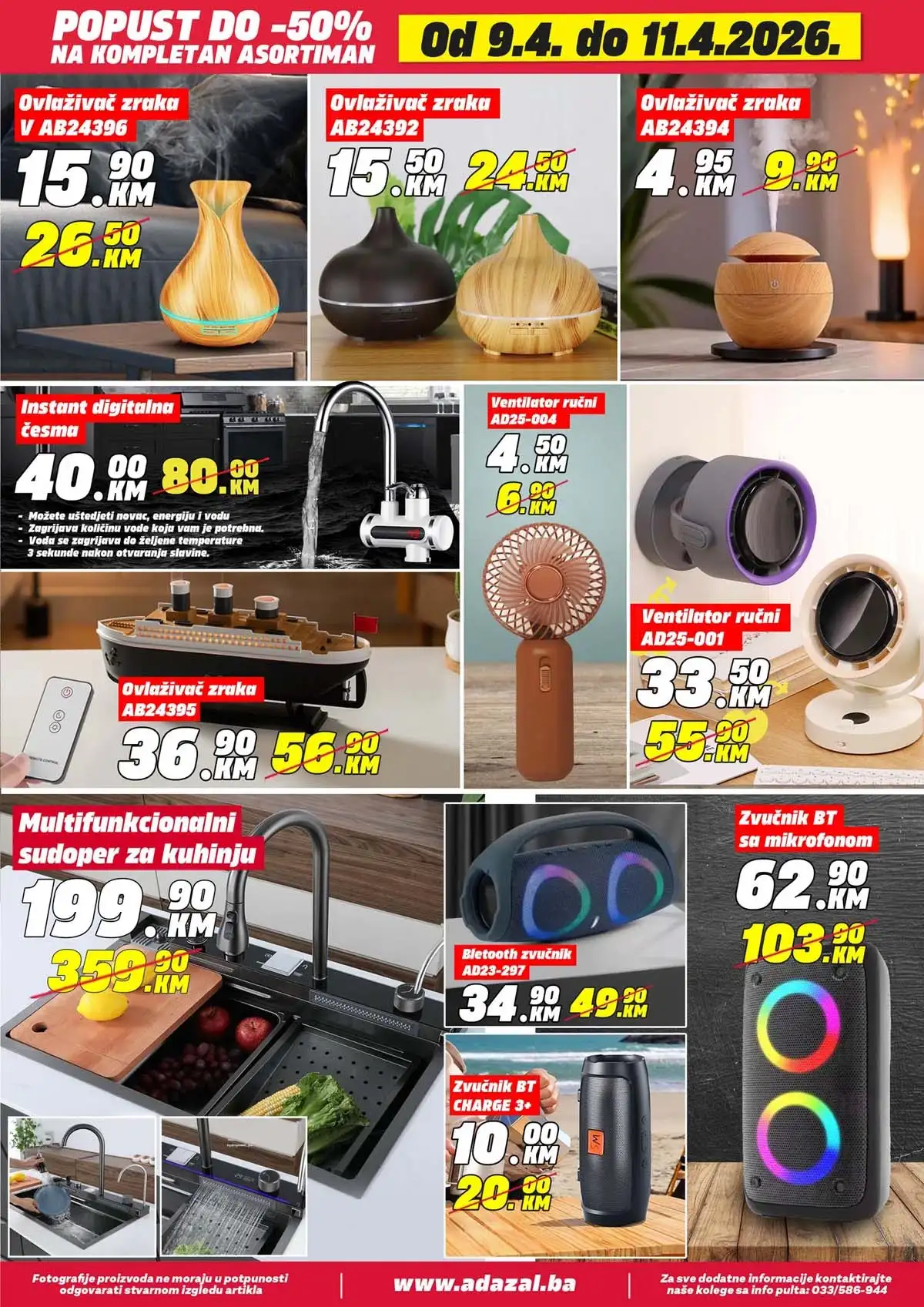 Adazal akcija do 50 posto katalog strana 11 Adazal sniženja do 50 posto katalog april 2026 strana 11