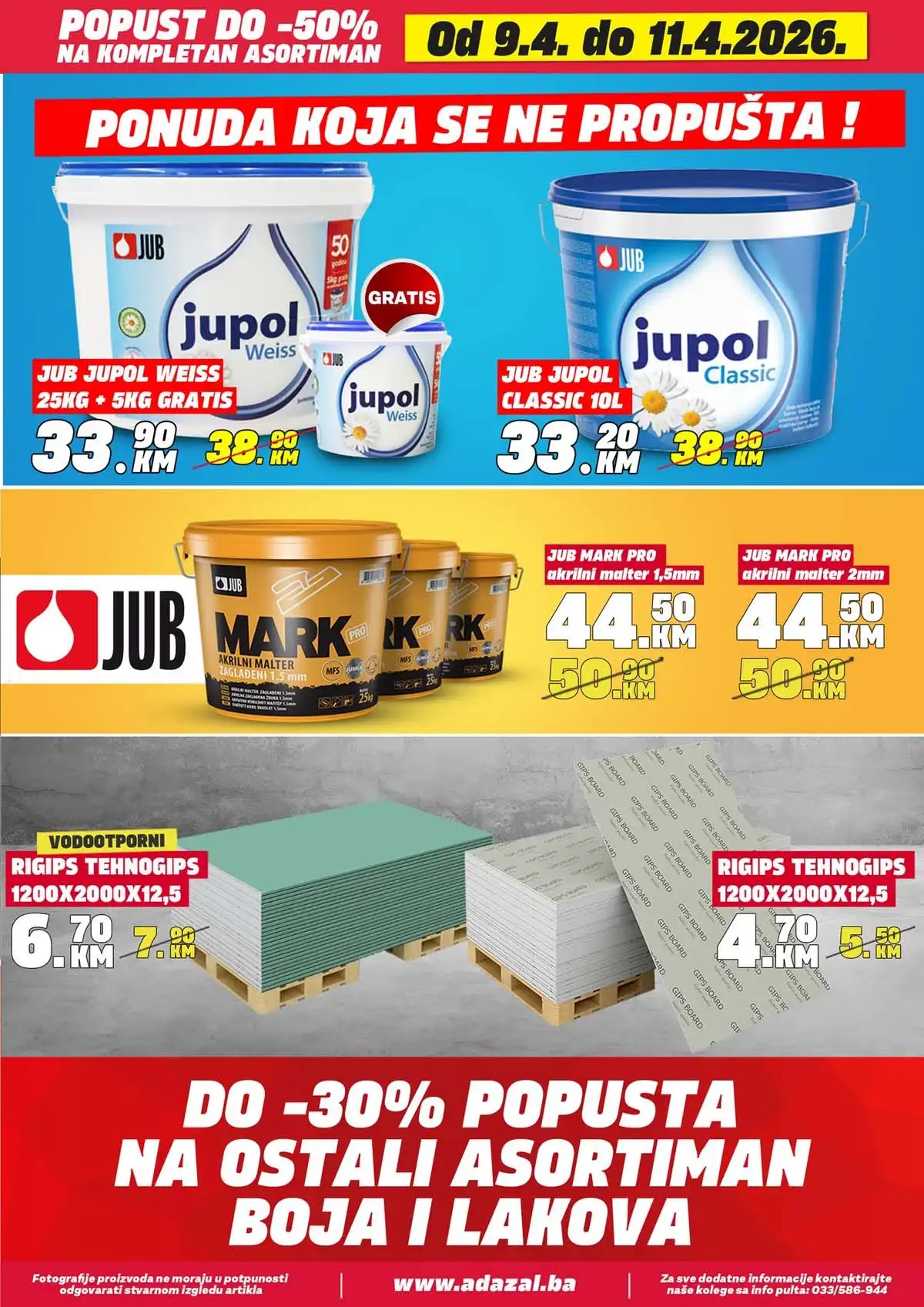 Adazal akcija do 50 posto katalog strana 13 Adazal sniženja do 50 posto katalog april 2026 strana 13