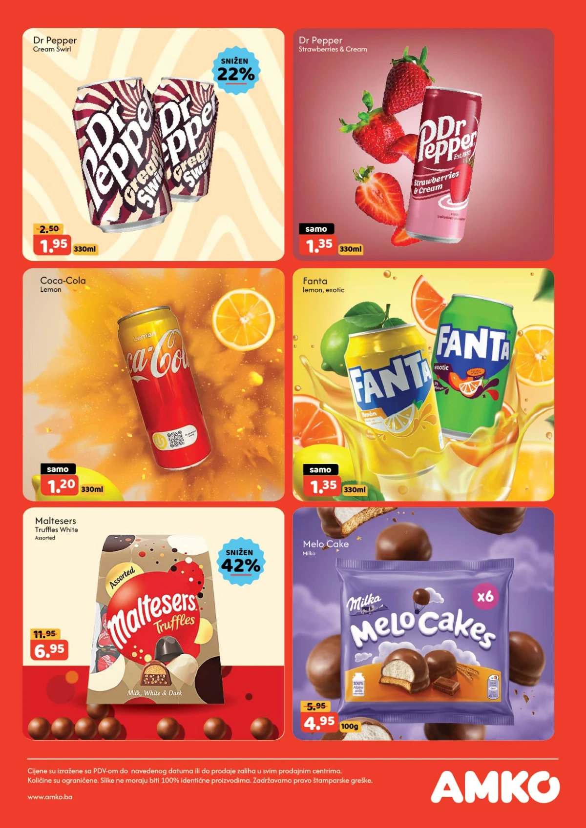 AMKO katalog akcija – Coca Cola Fanta Dr Pepper i sokovi