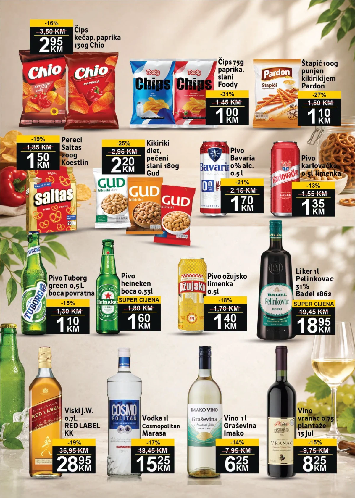 BEST katalog – grickalice, pivo, vino i alkoholna pića na akciji