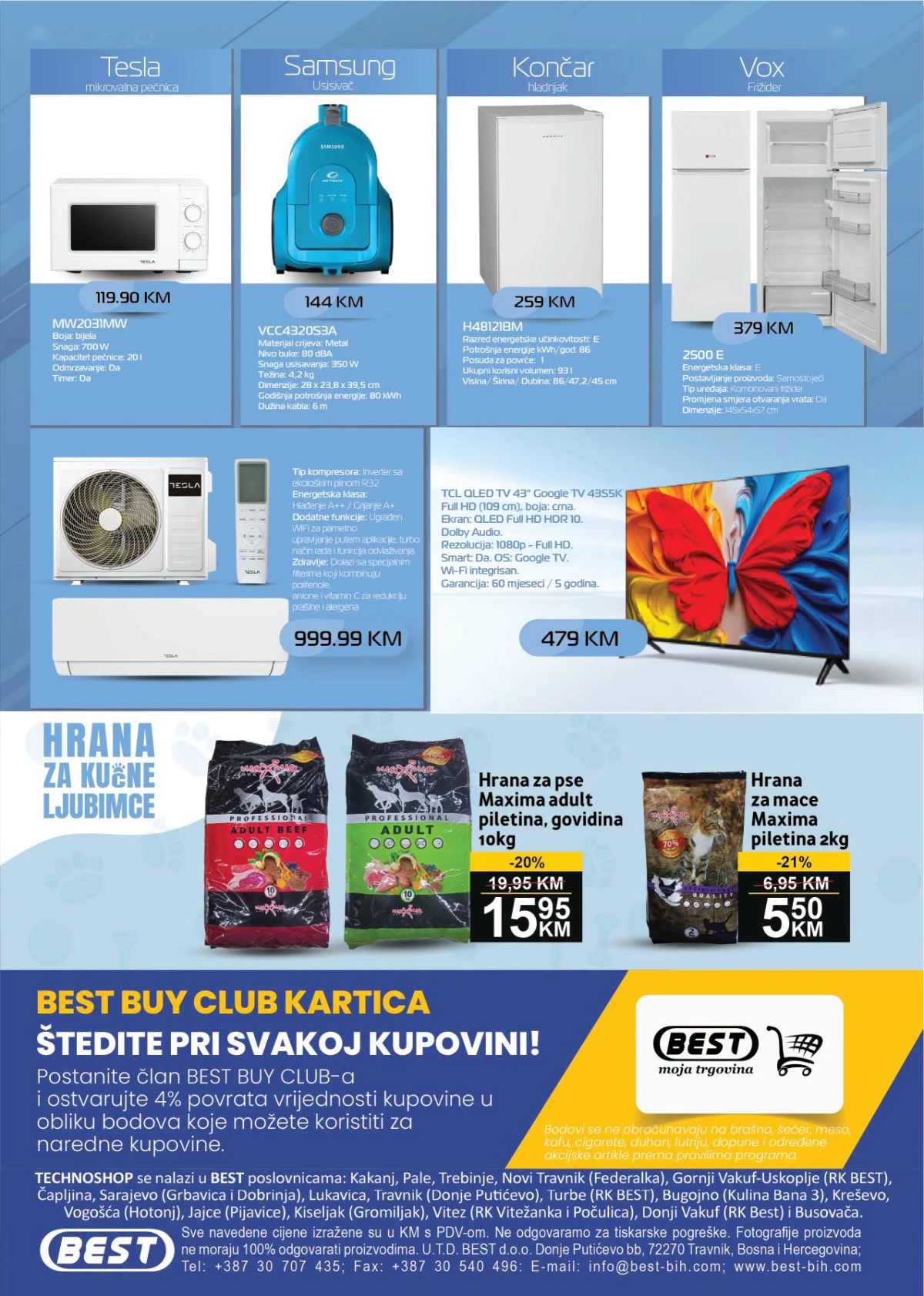 BEST katalog – televizori, klima uređaji, mali kućanski aparati i tehnika na akciji