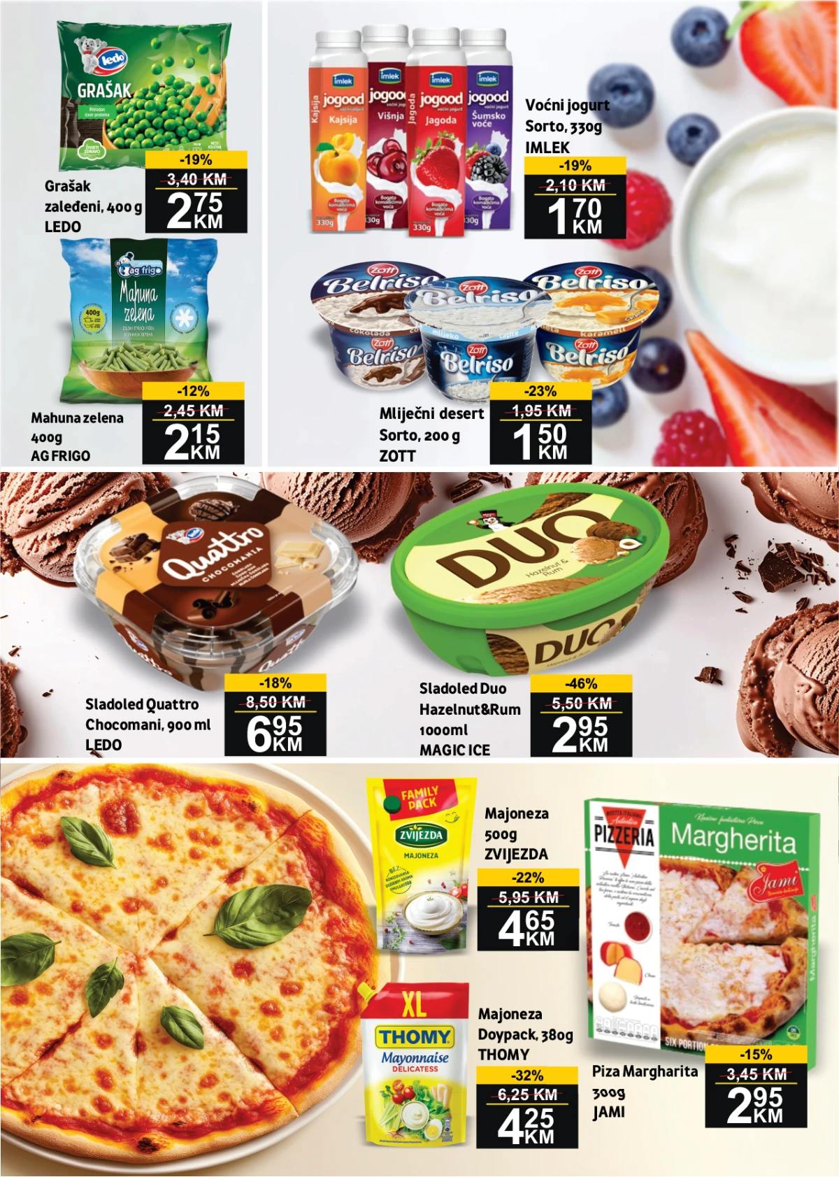 BEST katalog strana 4 – sladoledi, pizza i mliječni proizvodi na akciji