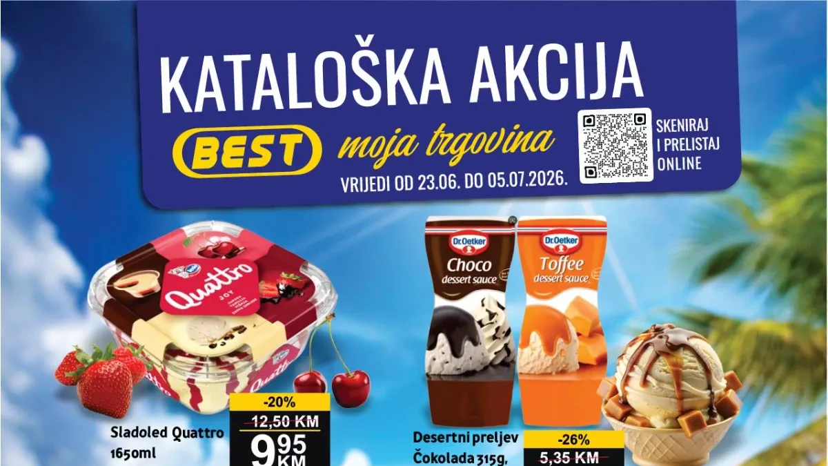 BEST akcija do 05.07.2026 – popusti do 50% na prehranu, piće, kućnu hemiju, kozmetiku i tehniku