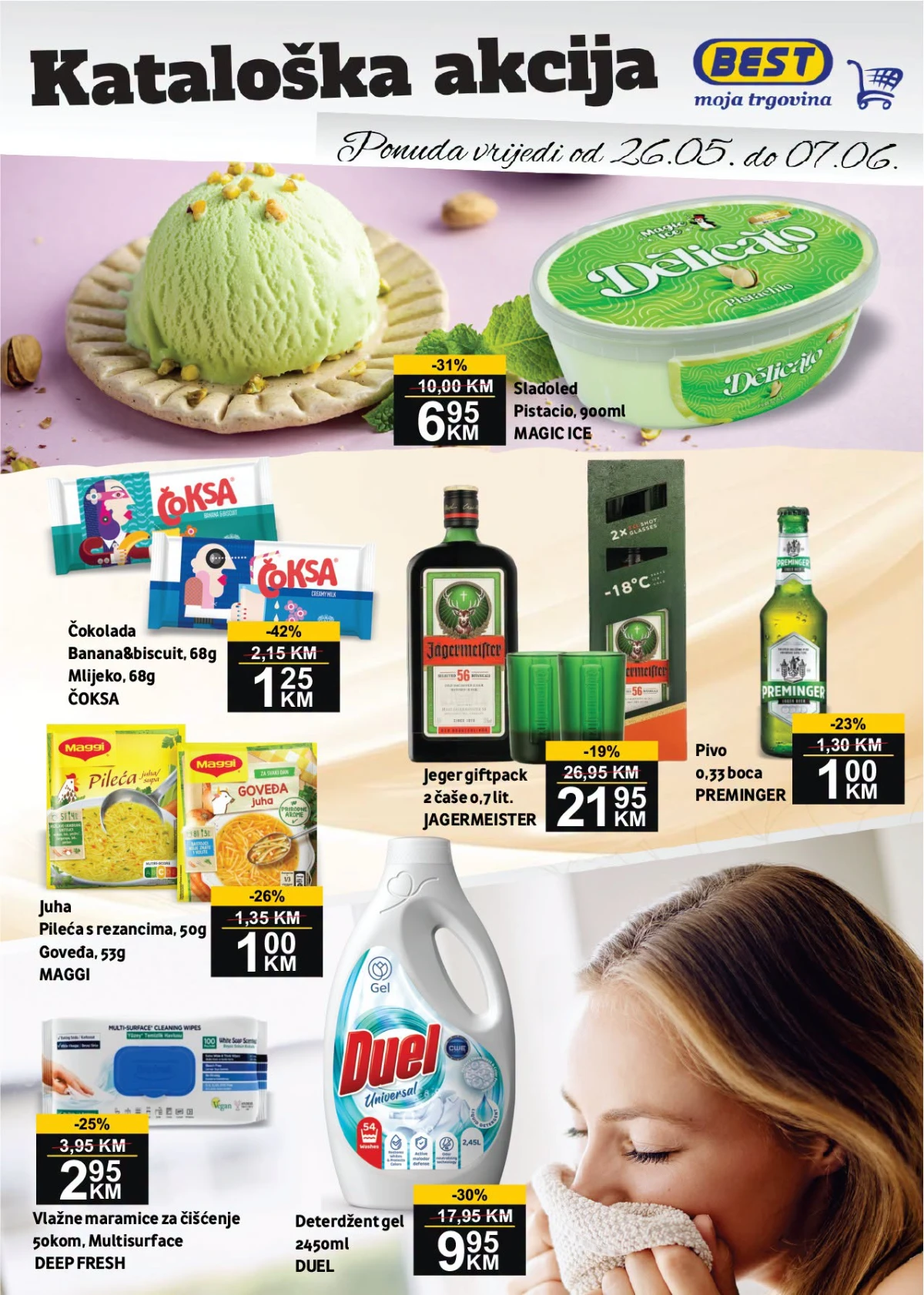 BEST katalog akcija 26.05–07.06.2026 – sladoledi, Poli salama, kafa i kućna hemija po sniženim cijenama