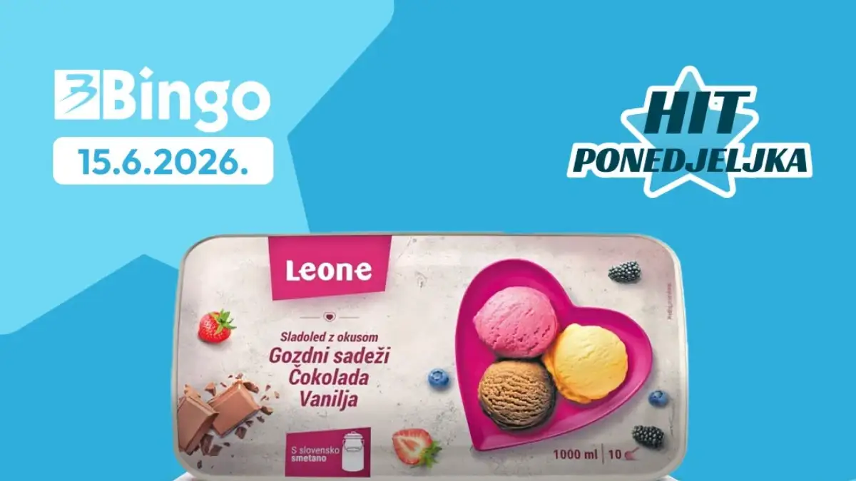 Bingo HIT PONEDJELJKA 15.06.2026 – jednodnevna akcija dostupna samo danas