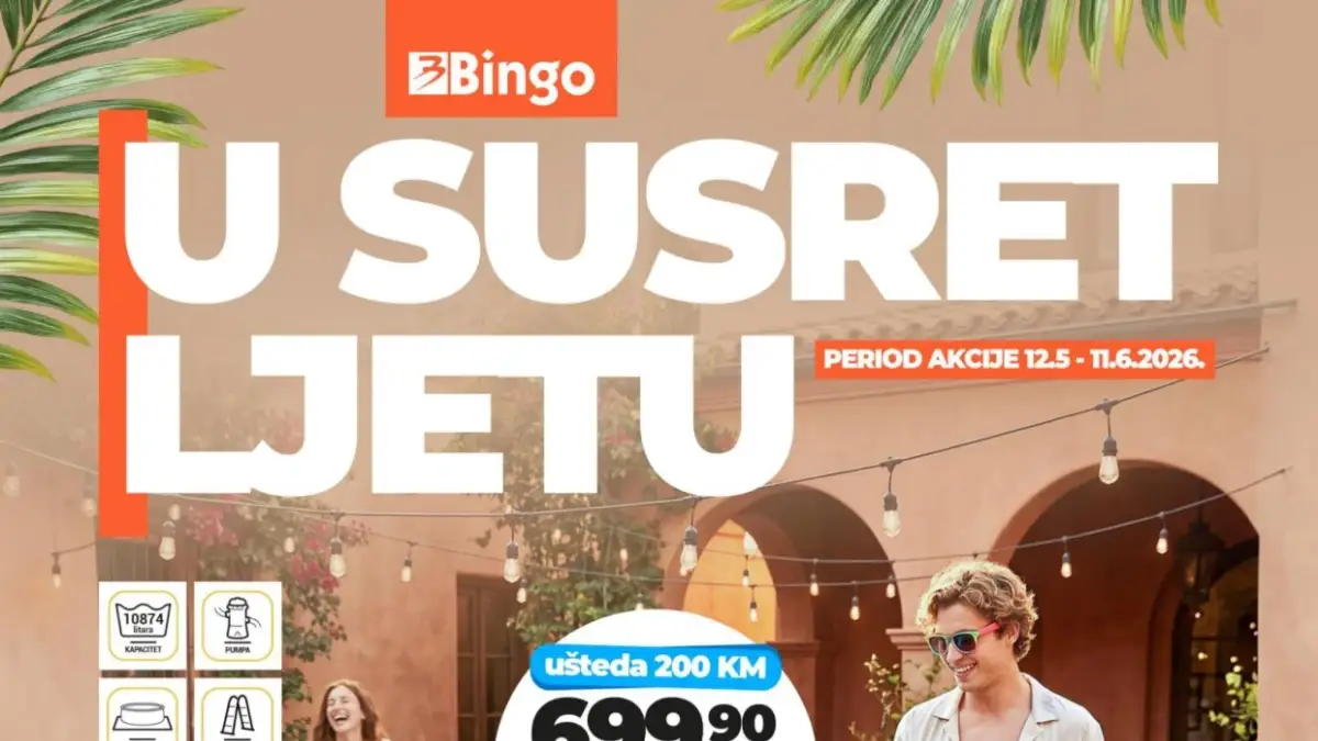 Bingo U susret ljetu katalog 2026 bazeni jacuzzi ležaljke i vrtna oprema do 11.06.2026