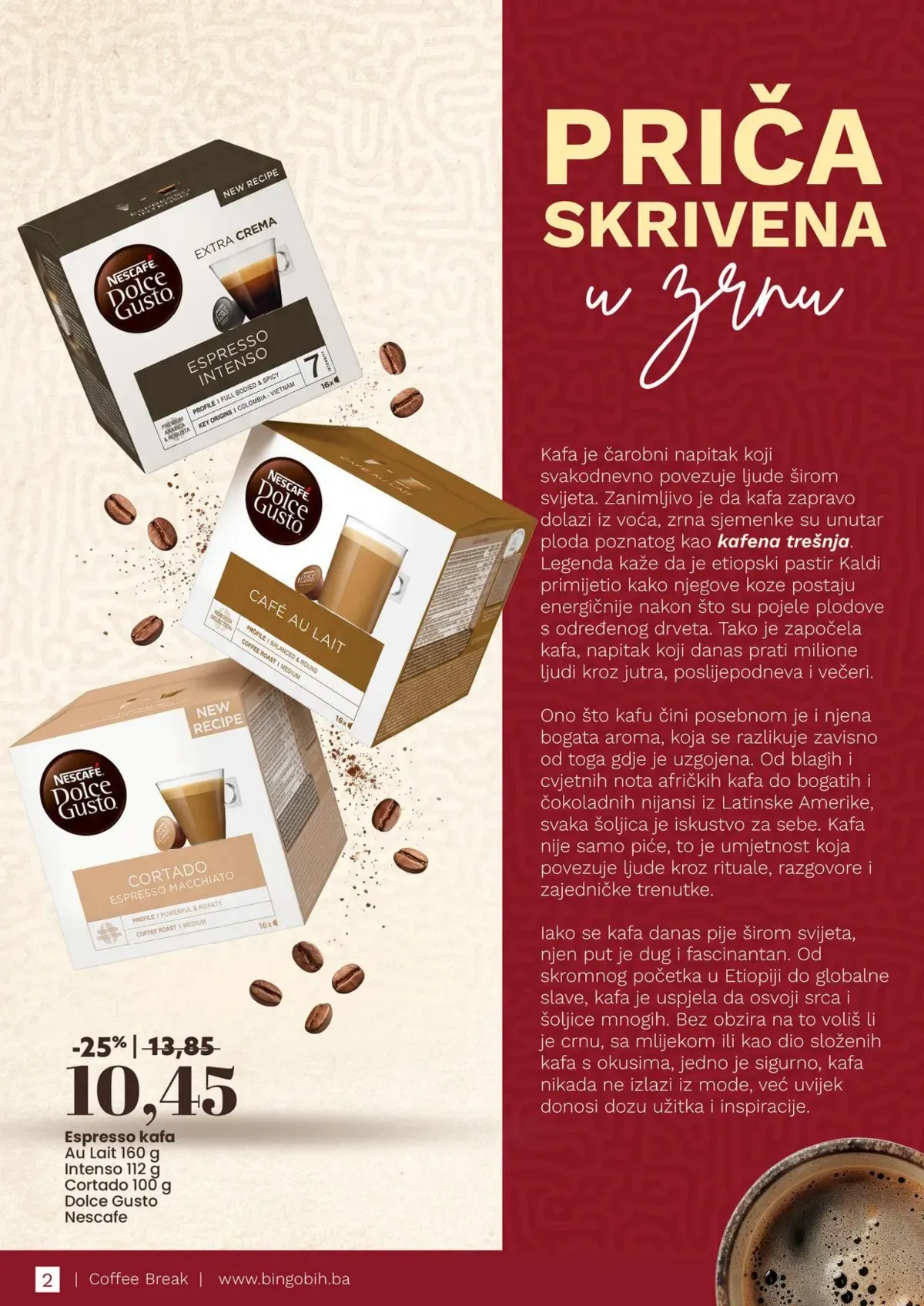 Bingo Coffee Break katalog – Nescafé Dolce Gusto kafa na akciji