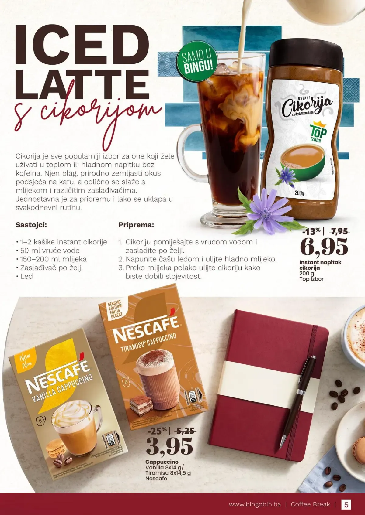 Bingo Coffee Break – Nescafé cappuccino i instant napitak od cikorije