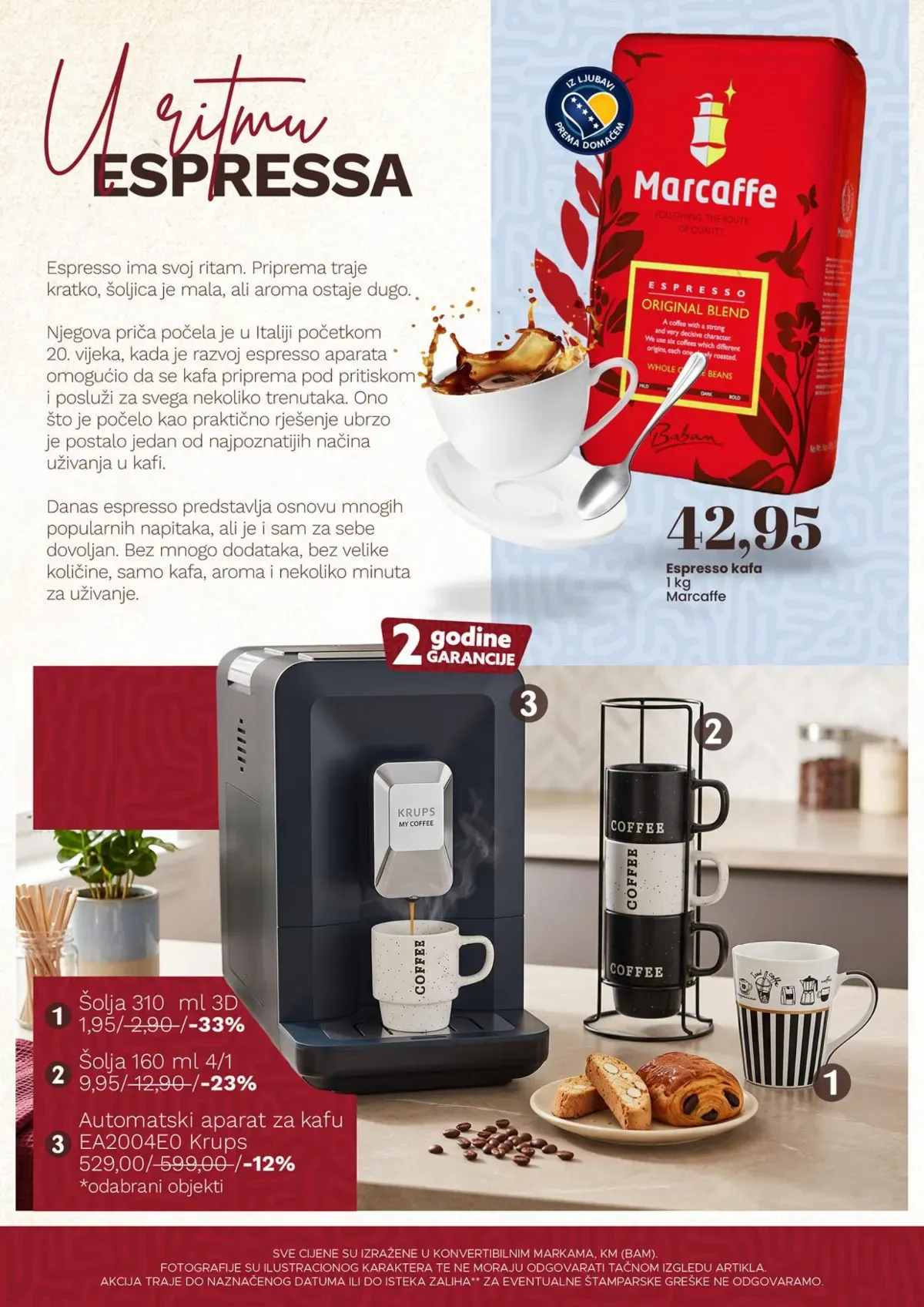 Bingo Coffee Break – Marcaffe espresso, Krups aparat i šolje za kafu