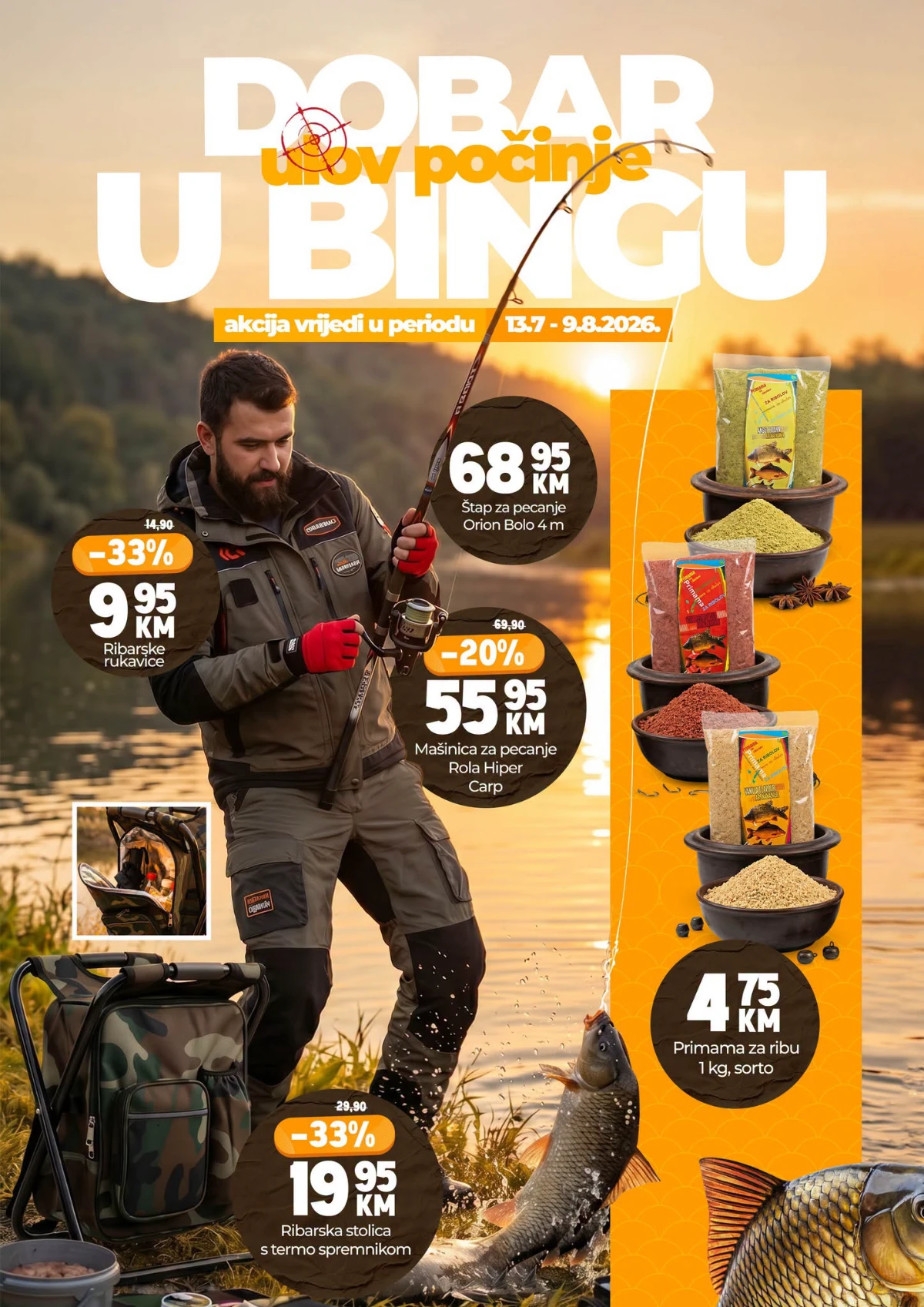 Bingo katalog Dobar ulov počinje u Bingu – ribolovna i lovačka oprema po akcijskim cijenama do 09.08.2026.