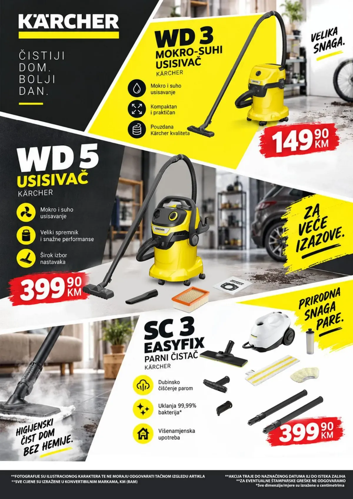 Bingo Kärcher WD 3 usisivač i SC 3 EasyFix parni čistač po akcijskim cijenama