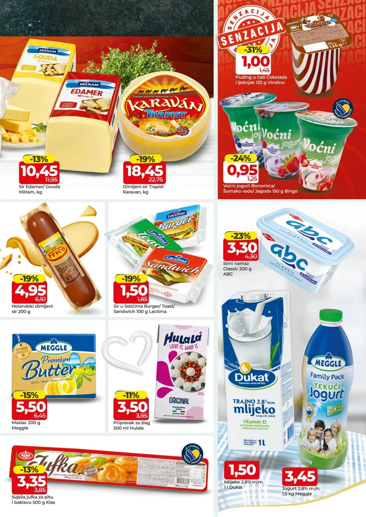 Bingo katalog stranica 5 – sirevi, mlijeko, jogurt i mliječni proizvodi na akciji