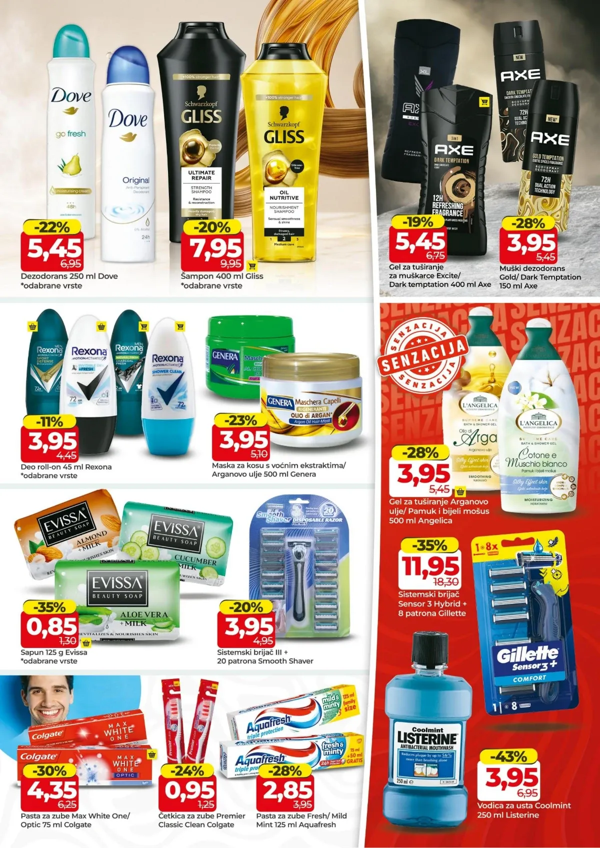 Bingo katalog stranica 13 – Dove, Gliss, Axe, Rexona, Gillette i proizvodi za ličnu njegu