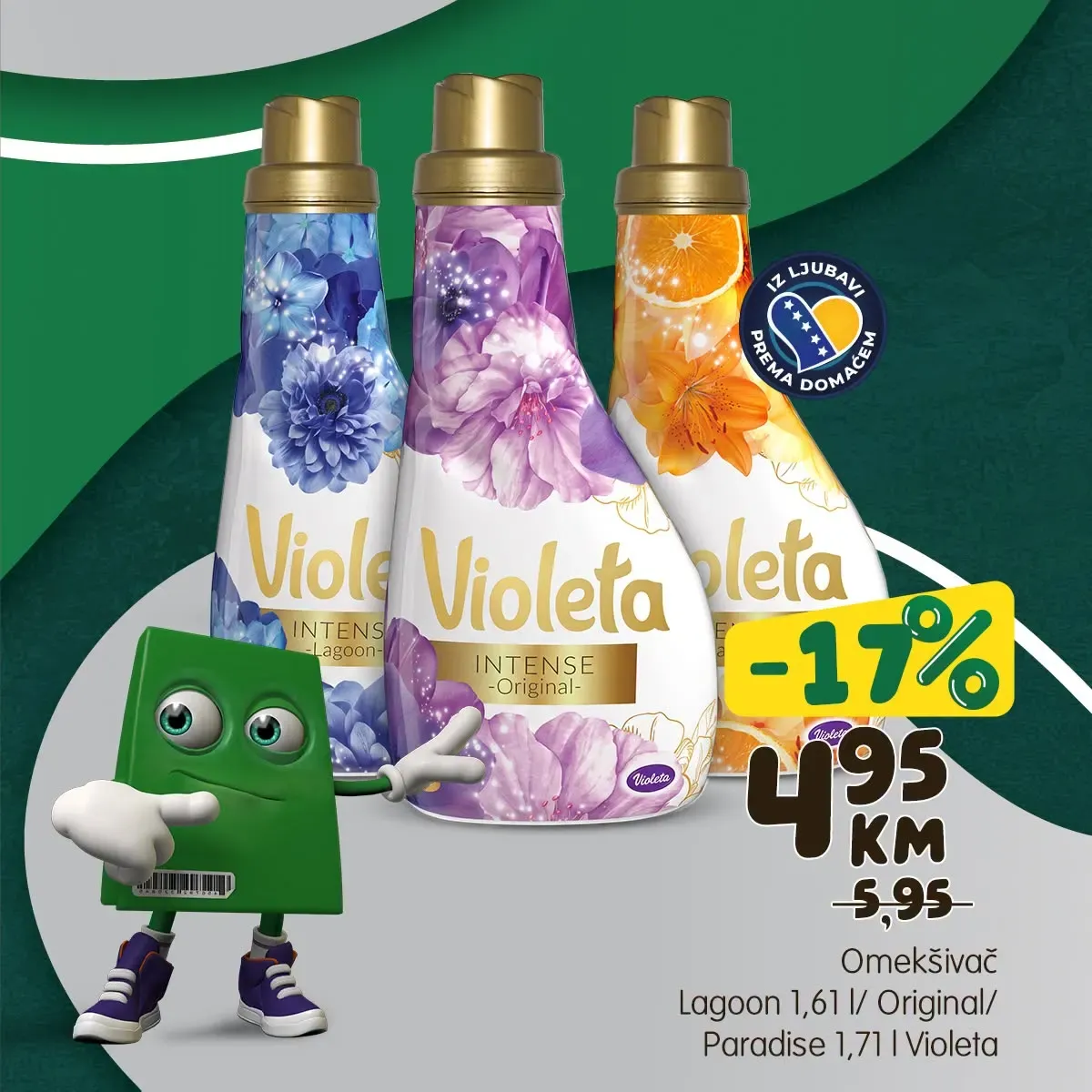 Violeta omekšivač Lagoon, Original ili Paradise na Bingo akciji za 4,95 KM