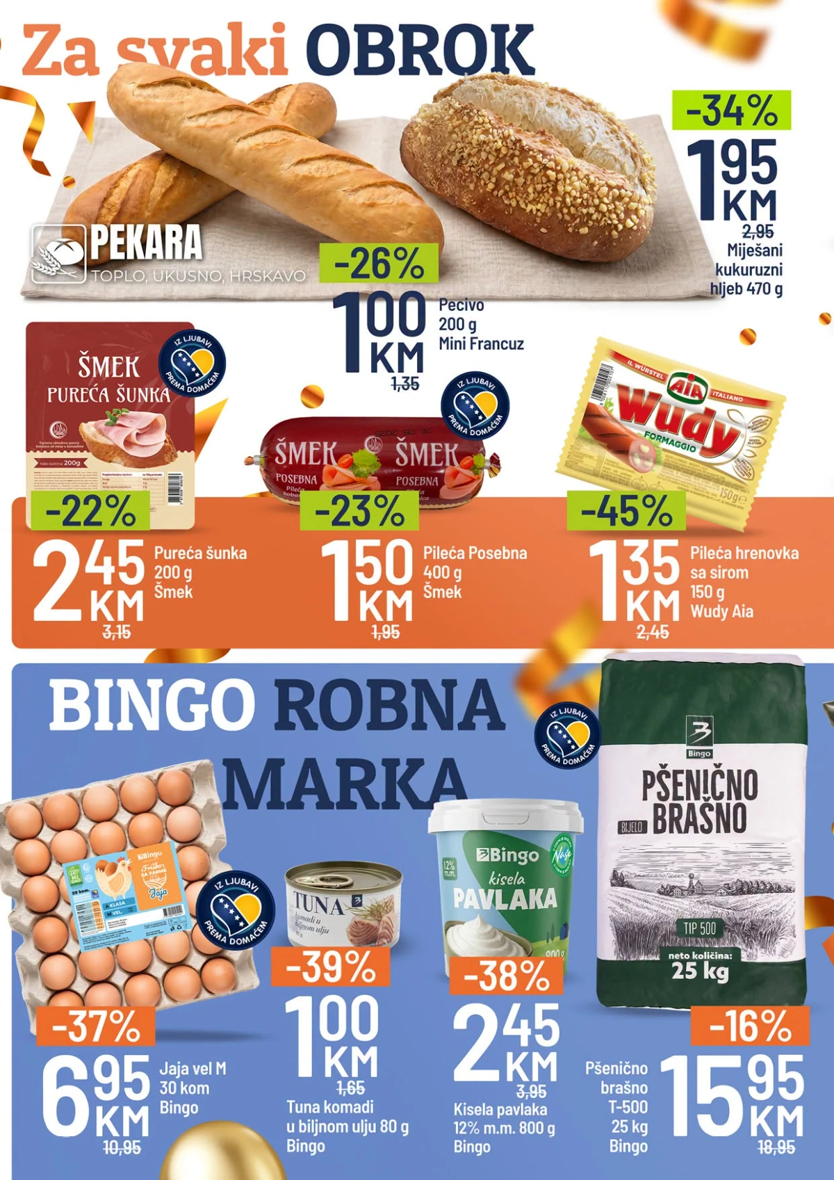 Bingo Vitez akcija do 07.07.2026 – ponuda pekare, šunke, hrenovki i robne marke Bingo