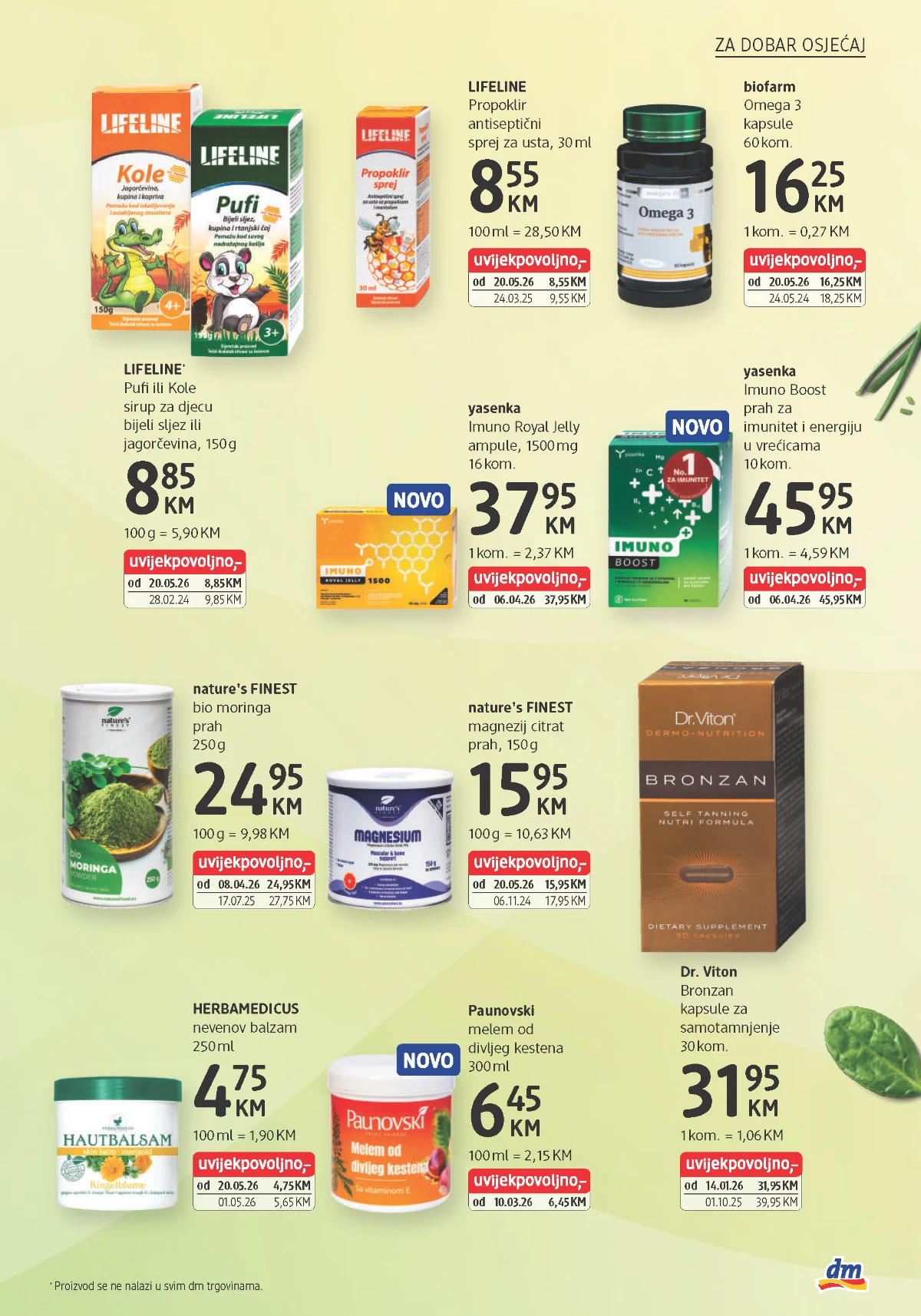 dm vitamini, imunitet i wellness proizvodi po akcijskim cijenama