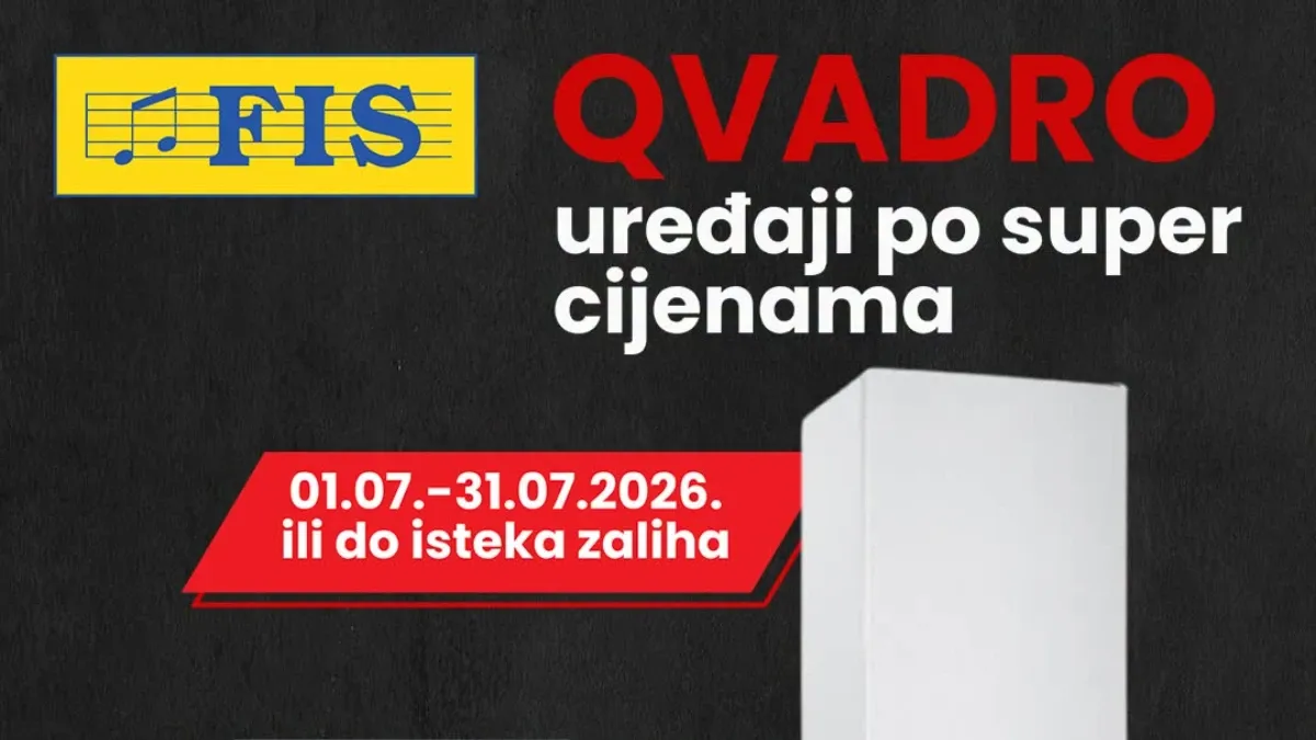 FIS QVADRO akcija do 23% popusta – bijela tehnika i kućanski uređaji po super cijenama