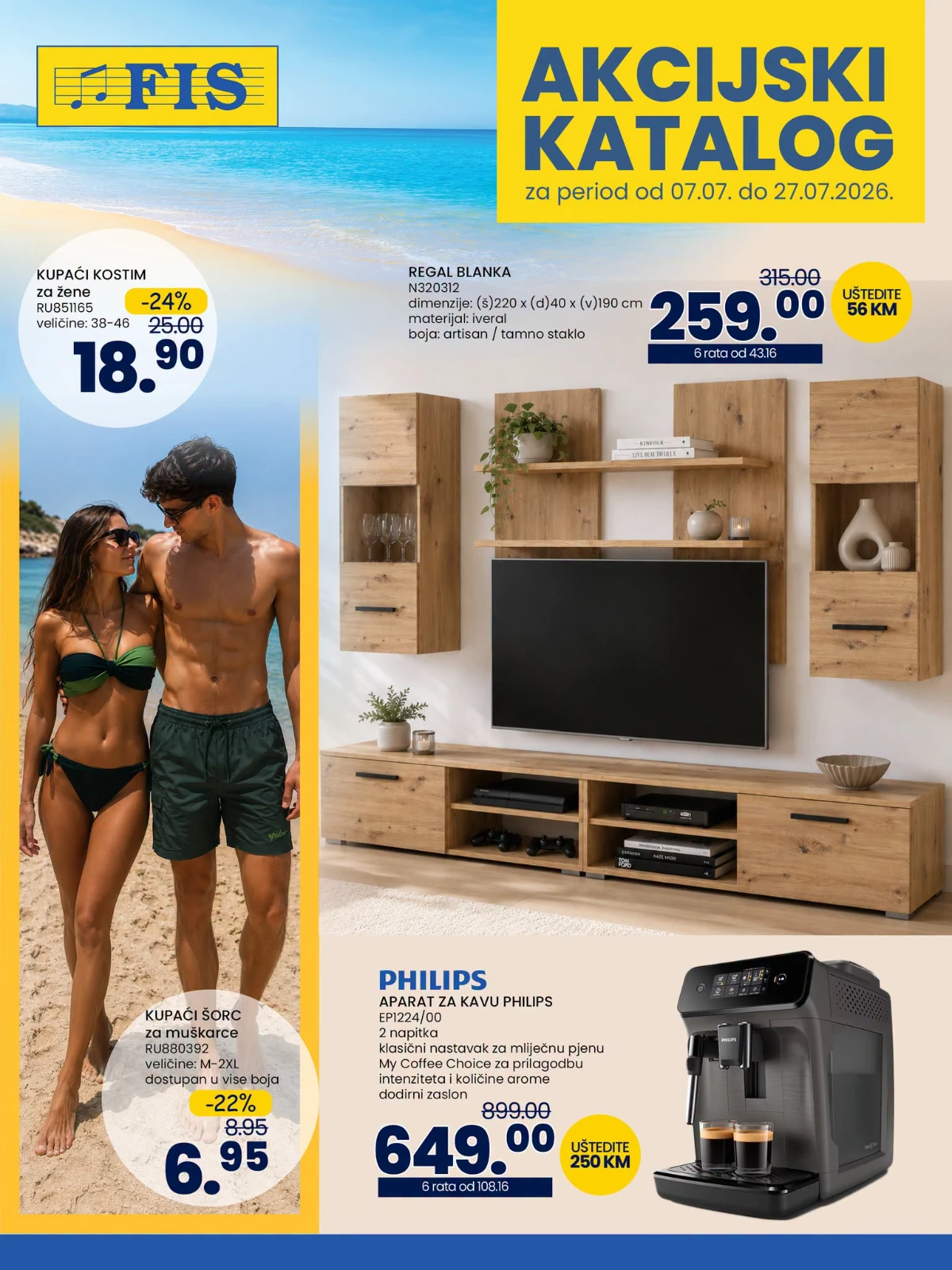 FIS akcijski katalog od 07. do 27.07.2026. – popusti na namještaj, tehniku i opremu za dom