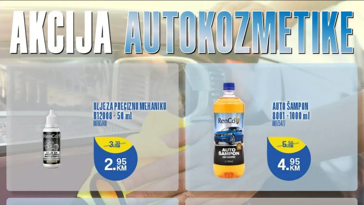 FIS akcija autokozmetike do 30.06.2026 – auto šamponi, tečnosti za stakla, sprejevi i sredstva za održavanje vozila na sniženju