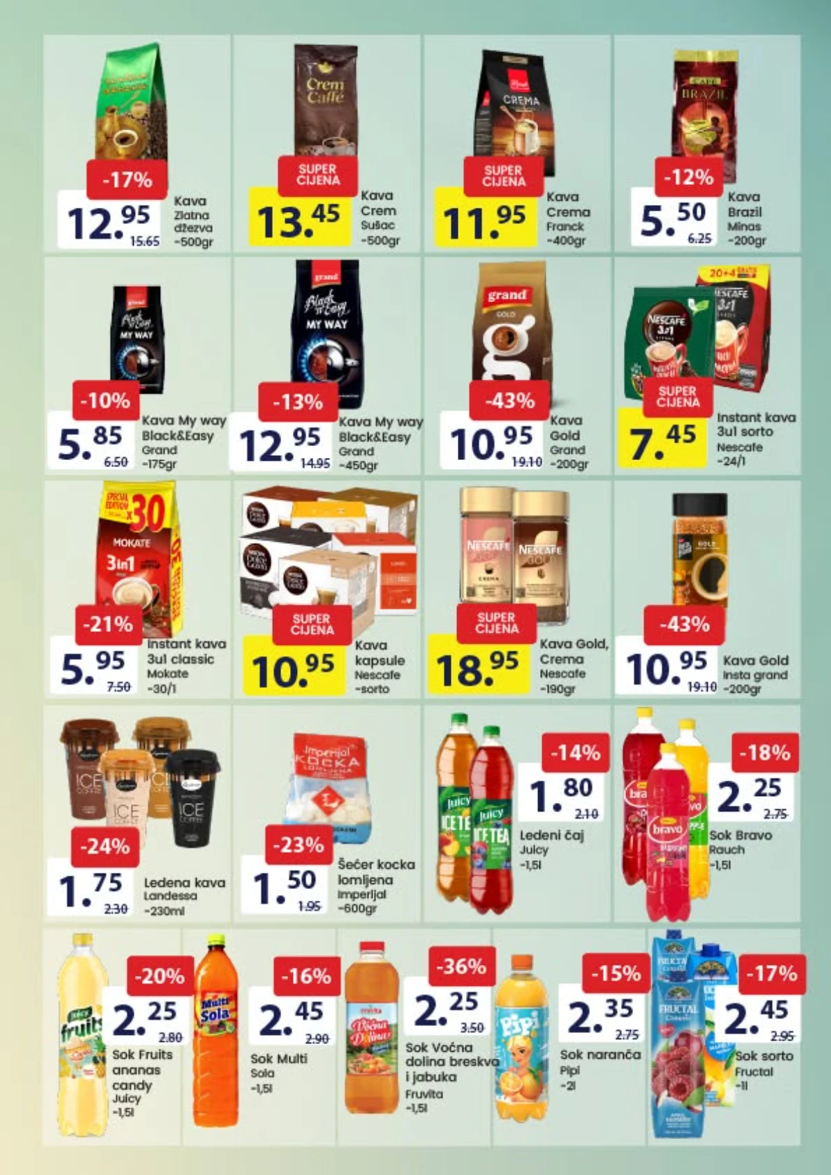 FIS sokovi, piva, vina i alkoholna pića na sniženju