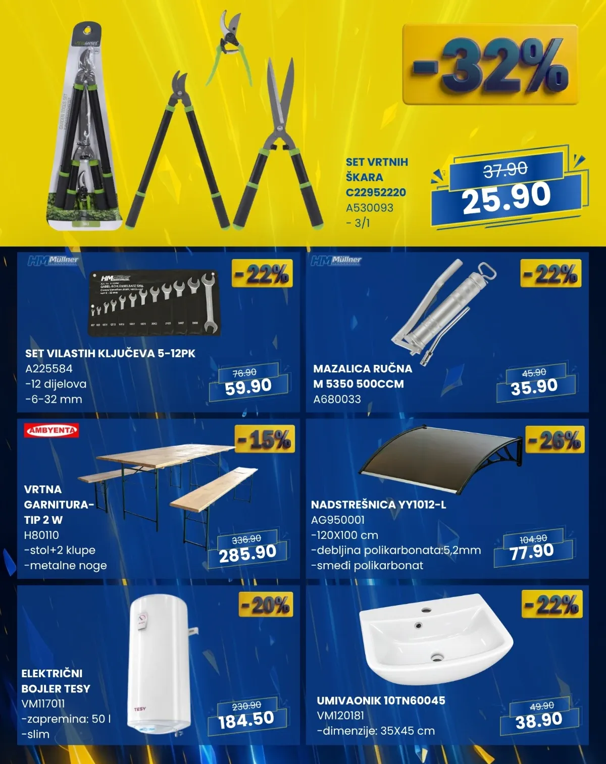 FIS PLUS sedmica – vrtne škare, alati, vrtna garnitura, nadstrešnica, bojler i umivaonik na akciji