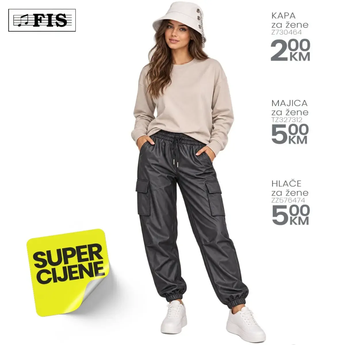 FIS SUPER CIJENE – ženska kapa 2 KM, majica 5 KM i hlače 5 KM