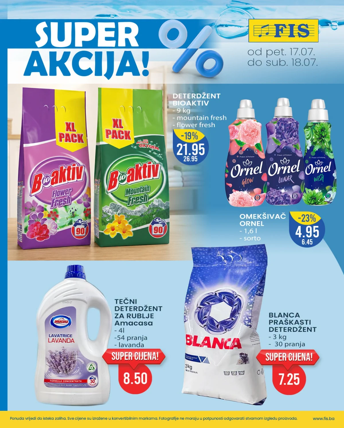 FIS vikend akcija 17.07. do 18.07.2026. – kozmetika, njega tijela, šamponi i proizvodi za ličnu higijenu