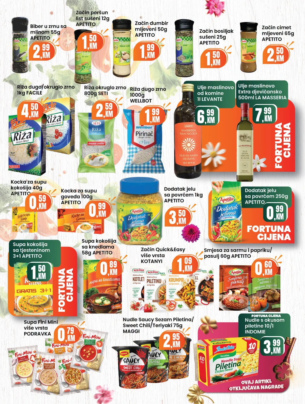 Fortuna katalog sniženja do 30% – strana 12 Fortuna katalog akcija do 30% – prehrana i proizvodi za domaćinstvo (strana 12)
