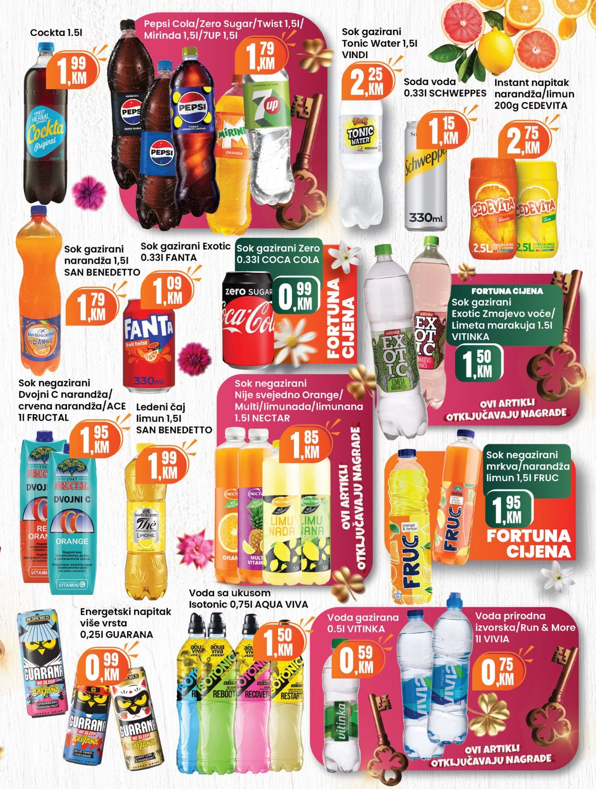 Fortuna katalog sniženja do 30% – strana 23 Fortuna katalog akcija do 30% – prehrana i proizvodi za domaćinstvo (strana 23)