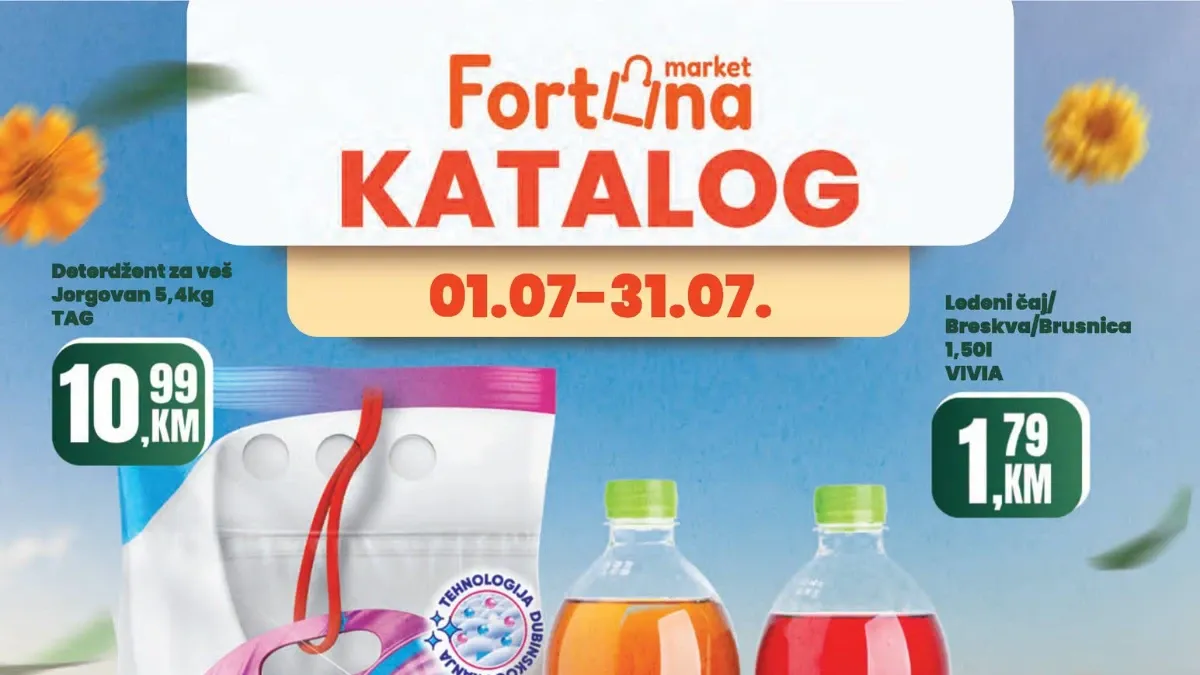 Fortuna Market katalog juli 2026 – akcijske cijene i velika mjesečna ponuda do 31.07.2026.