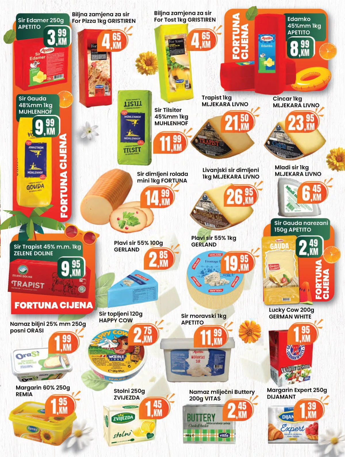 Fortuna Market katalog juli 2026 – sirevi, mliječni proizvodi i sladoledi
