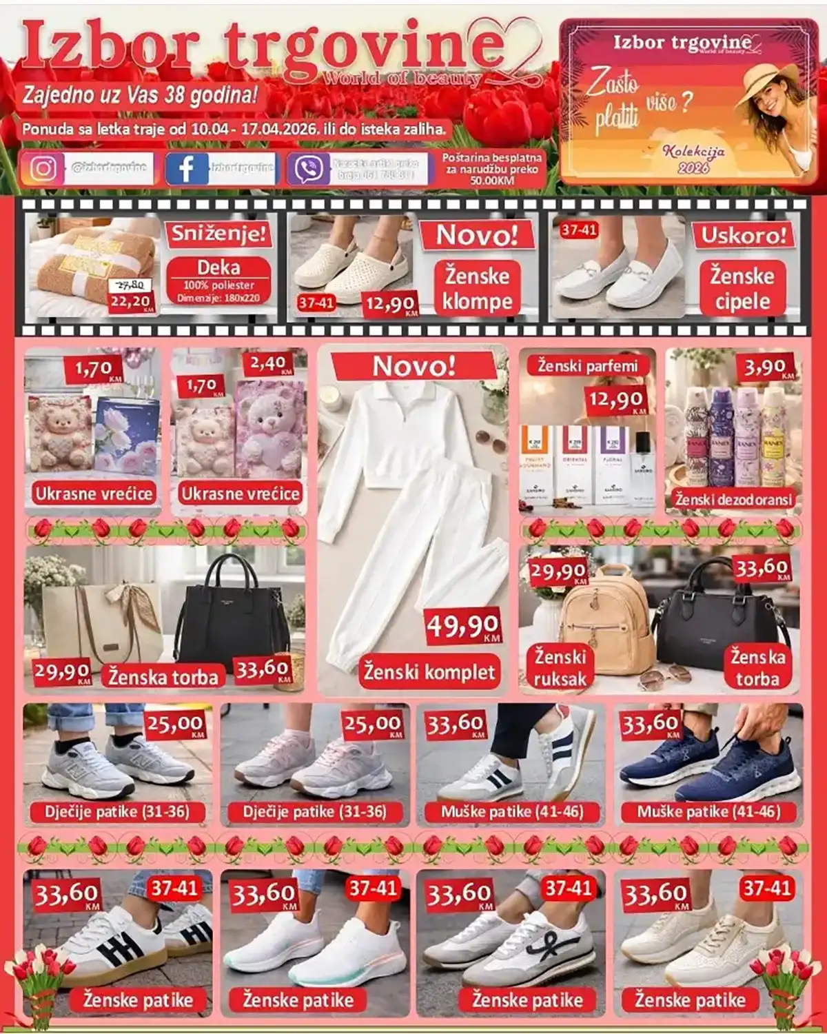 Izbor Trgovine akcija – kućni proizvodi i garderoba na sniženju do 17. aprila 2026 (strana 1)