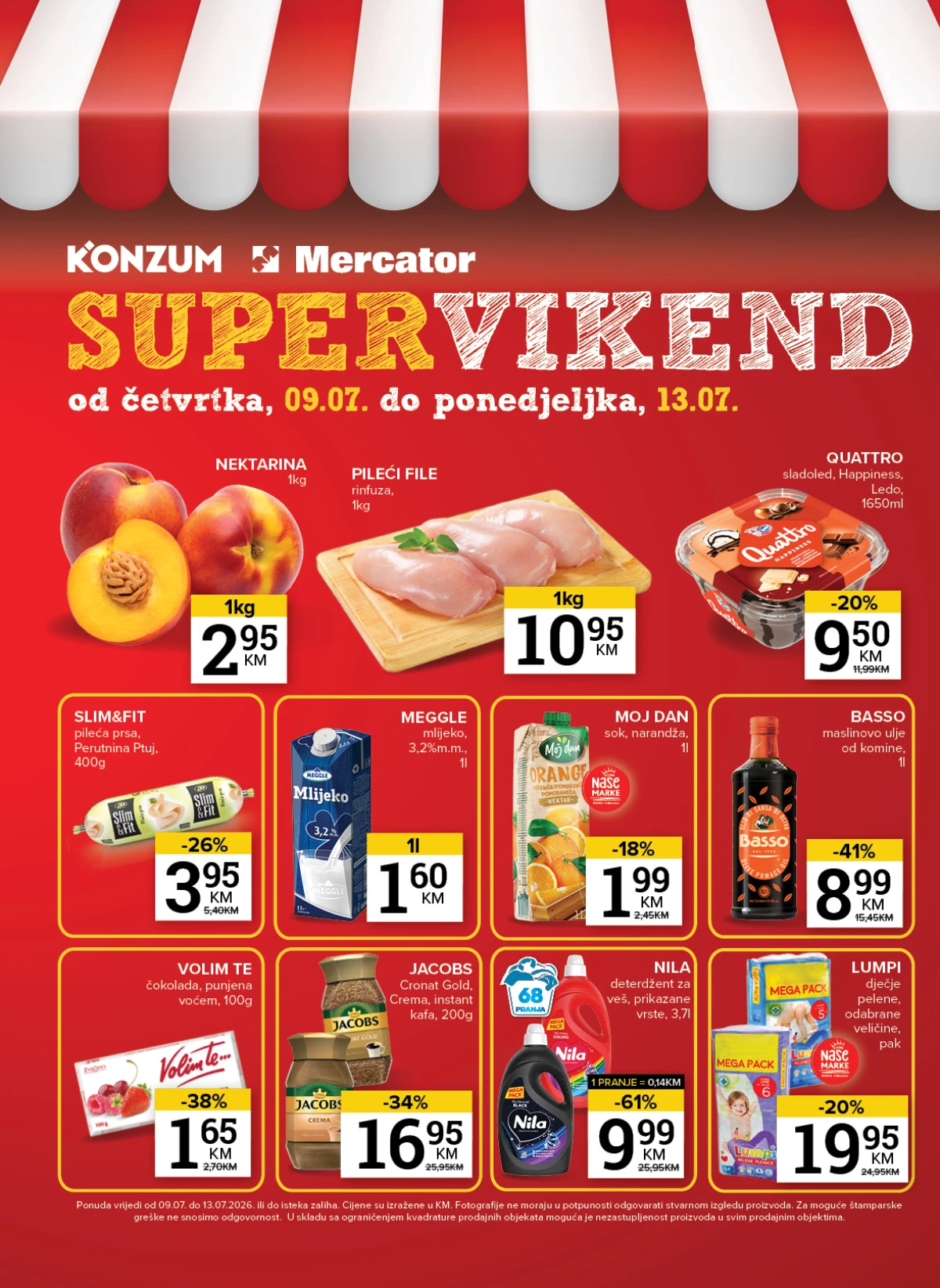 Konzum i Mercator katalog strana 39 – završetak sedmične akcije