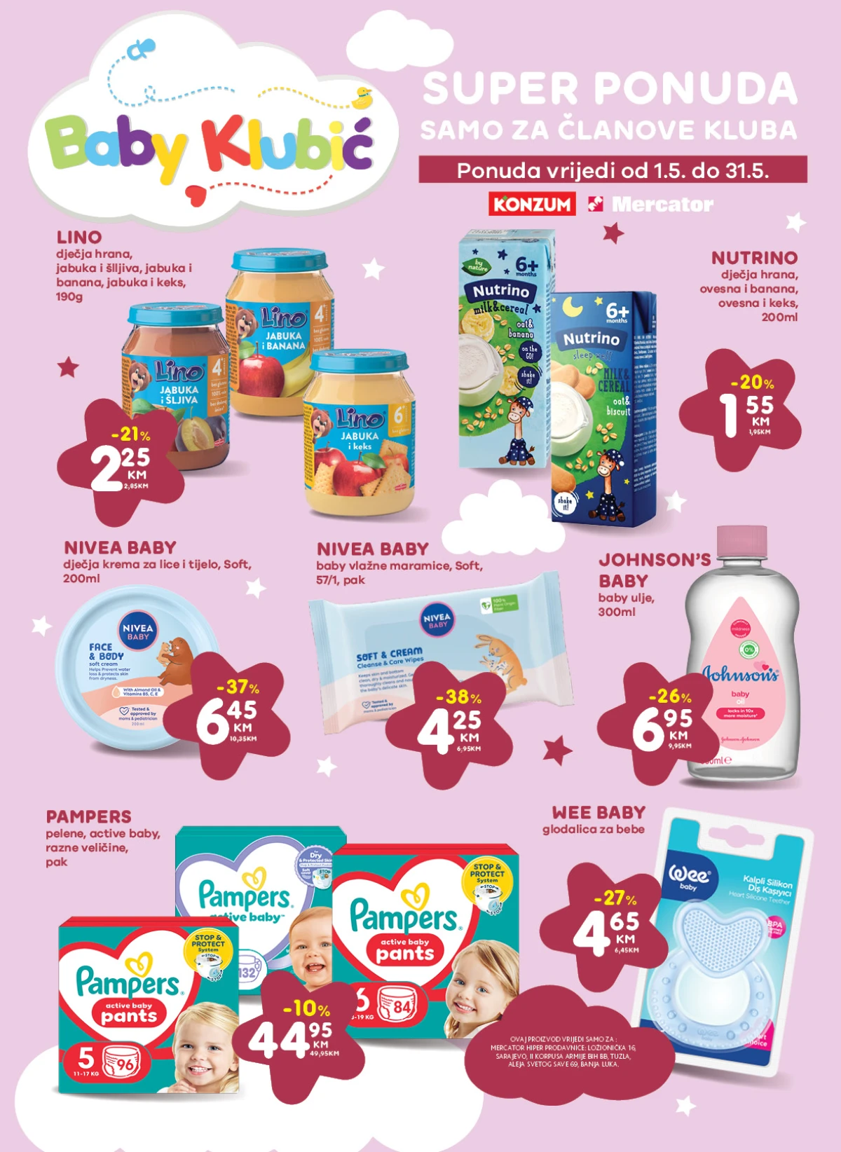 Konzum i Mercator katalog maj 2026 kozmetika i njega tijela akcija