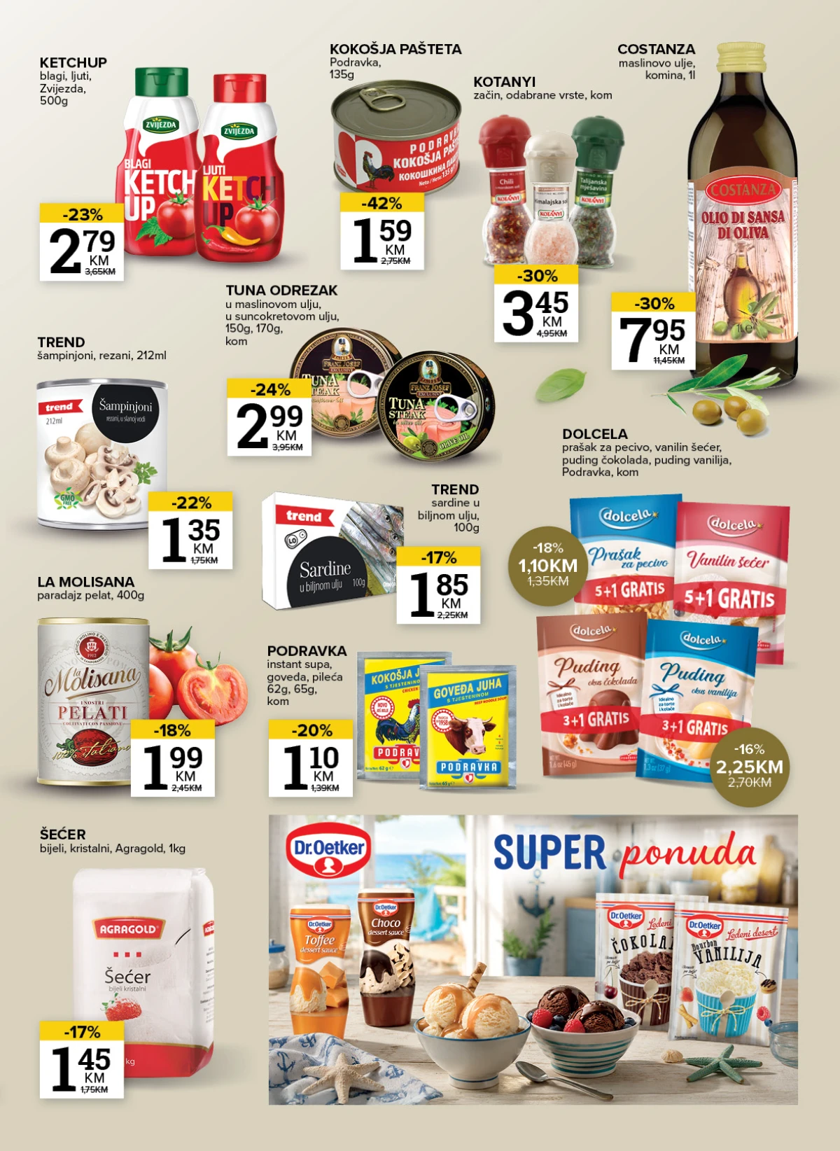 Konzum i Mercator slatkiši kafa i prehrambeni proizvodi Konzum i Mercator slatkiši kafa i prehrambeni proizvodi na akciji