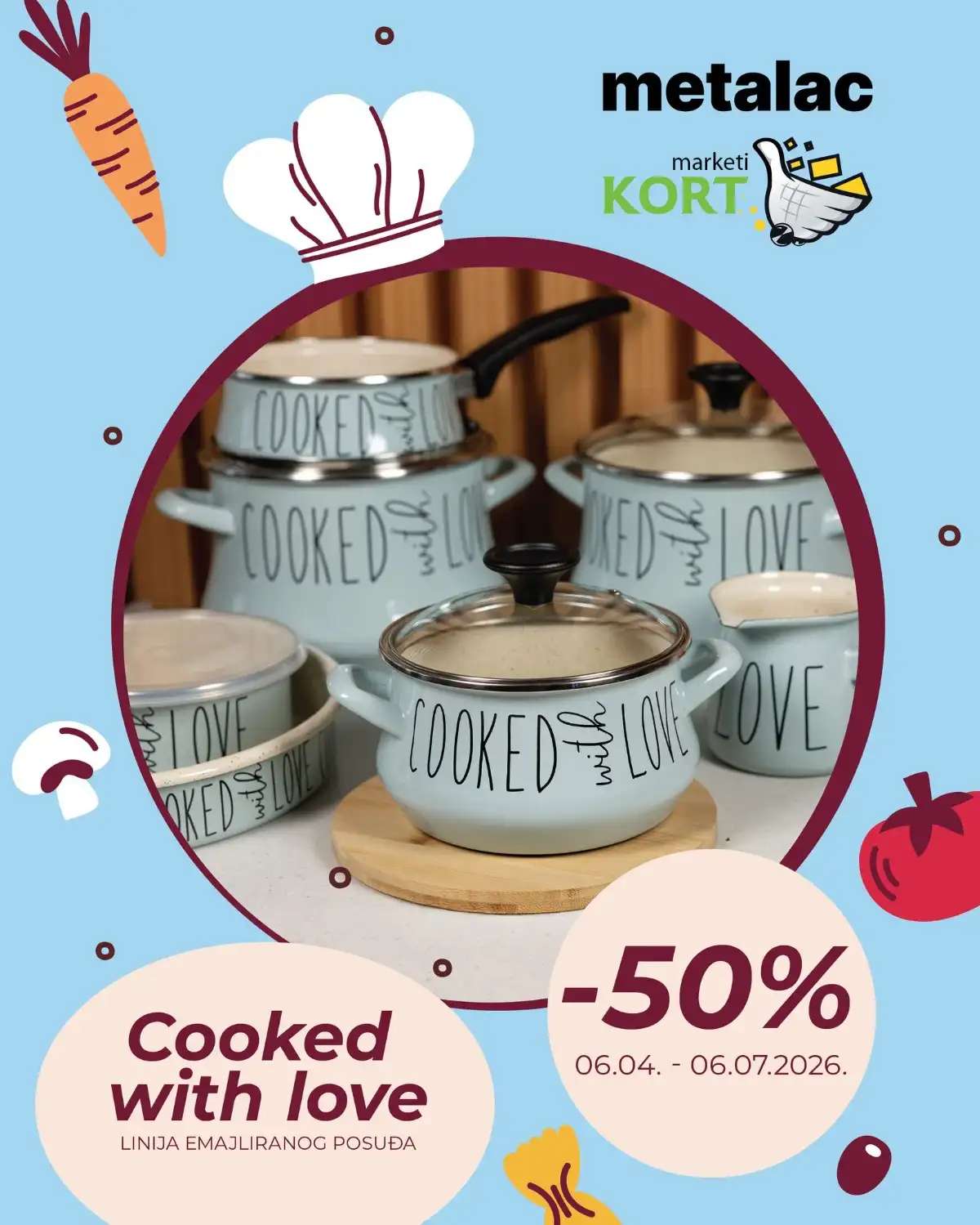 KORT akcija Metalac posuđe 50 posto sniženje do 06.07.2026
