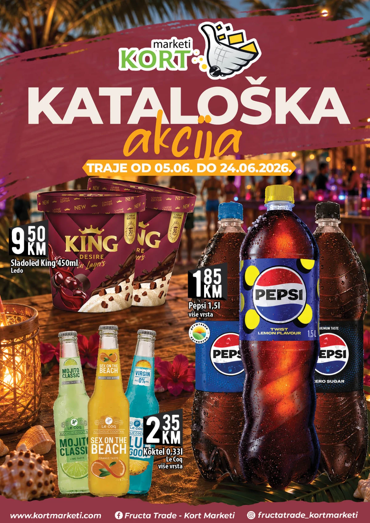 Kort katalog akcija do 24.06.2026 – prehrana, piće i ljetna kupovina po sniženim cijenama