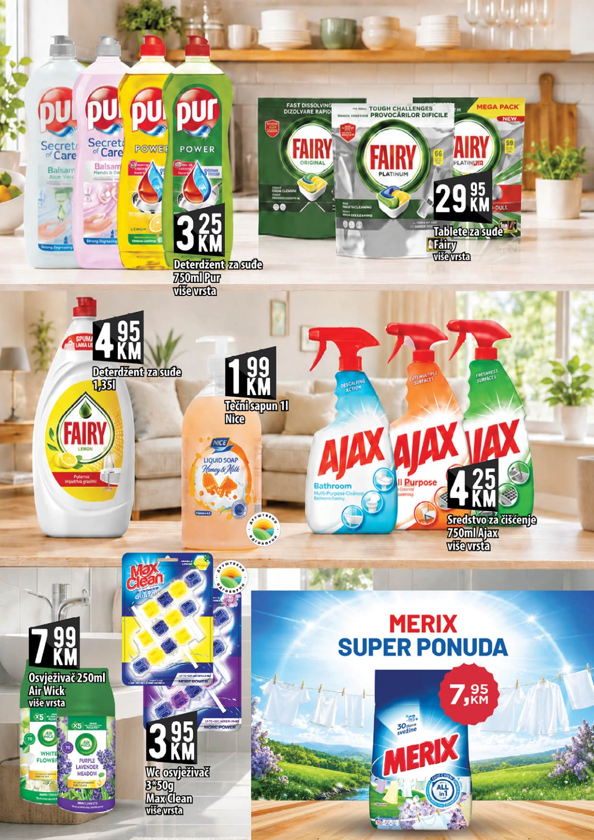 Kort akcija – Pur, Fairy, Ajax, Air Wick i Merix proizvodi na sniženju