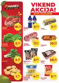Namex vikend akcija katalog sniženja prehrana piće kućne potrepštine Bosna i Hercegovina do 14. marta 2026