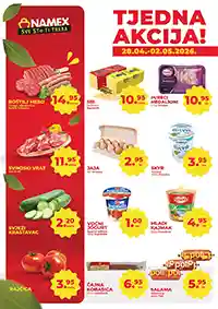 Namex tjedna akcija katalog sniženja do 02.05.2026 roštilj meso jaja sir i voće na akciji