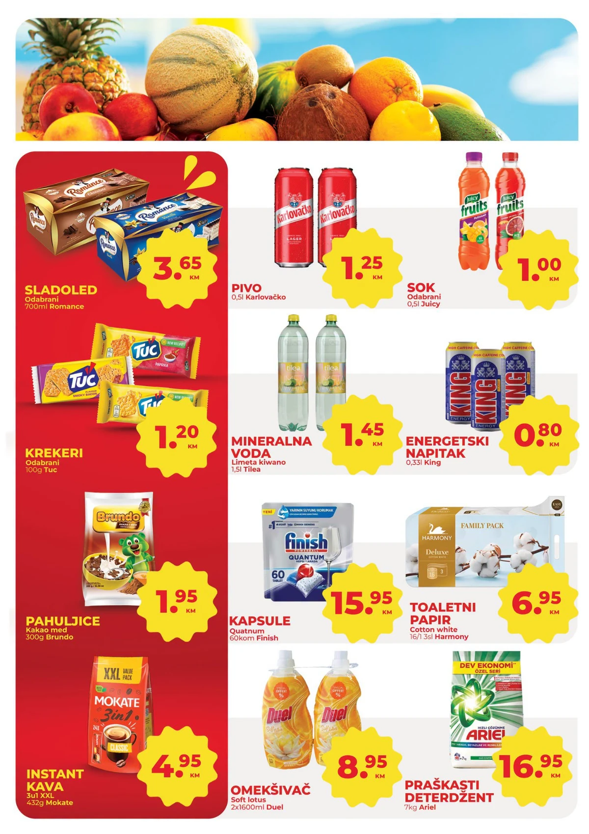 Namex vikend akcija strana 2 – sladoled, sokovi, pivo, deterdženti, omekšivači, toaletni papir i ostali proizvodi po akcijskim cijenama