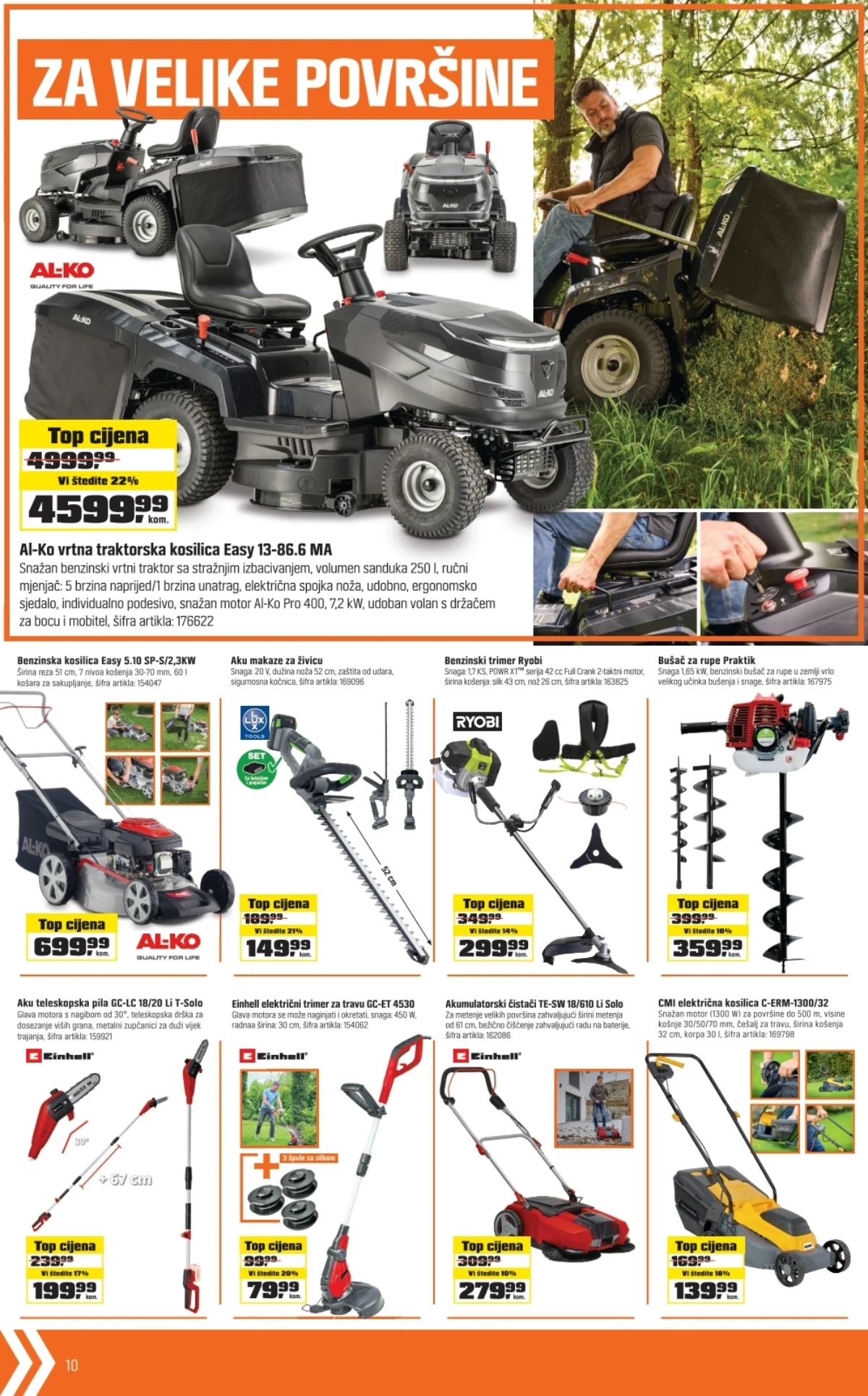 OBI kosilice, trimeri i vrtne mašine na sniženju