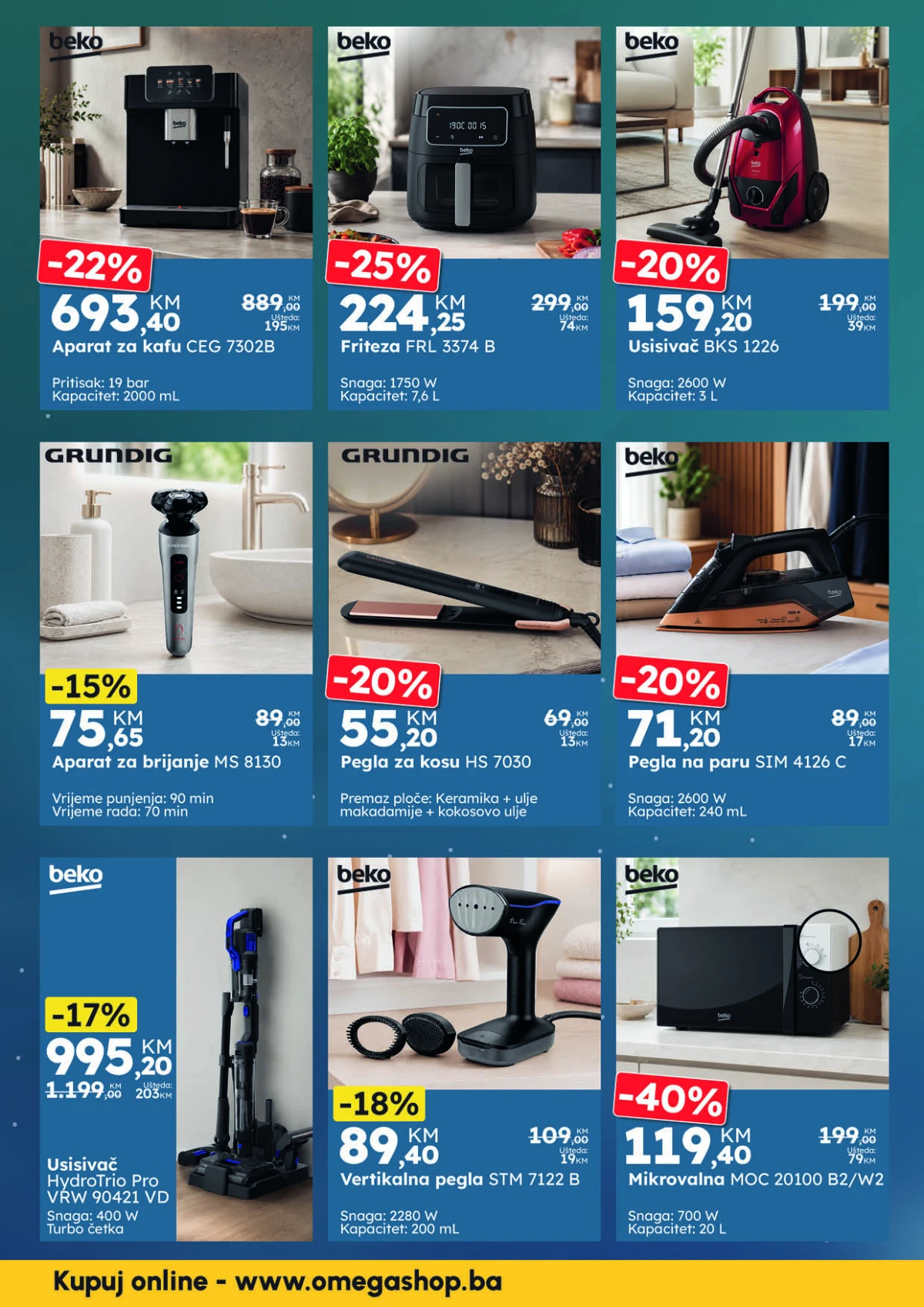 Omega Shop Beko i Grundig mali kućanski aparati akcija strana 6