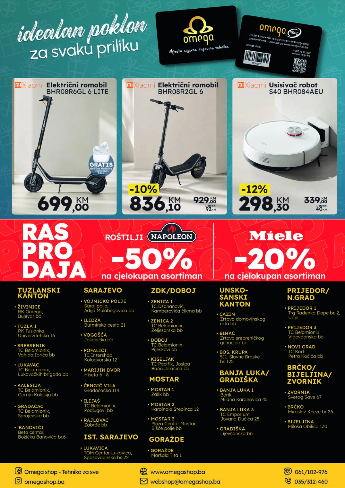 Omega Shop Xiaomi proizvodi poklon kartica rasprodaja i lokacije strana 12