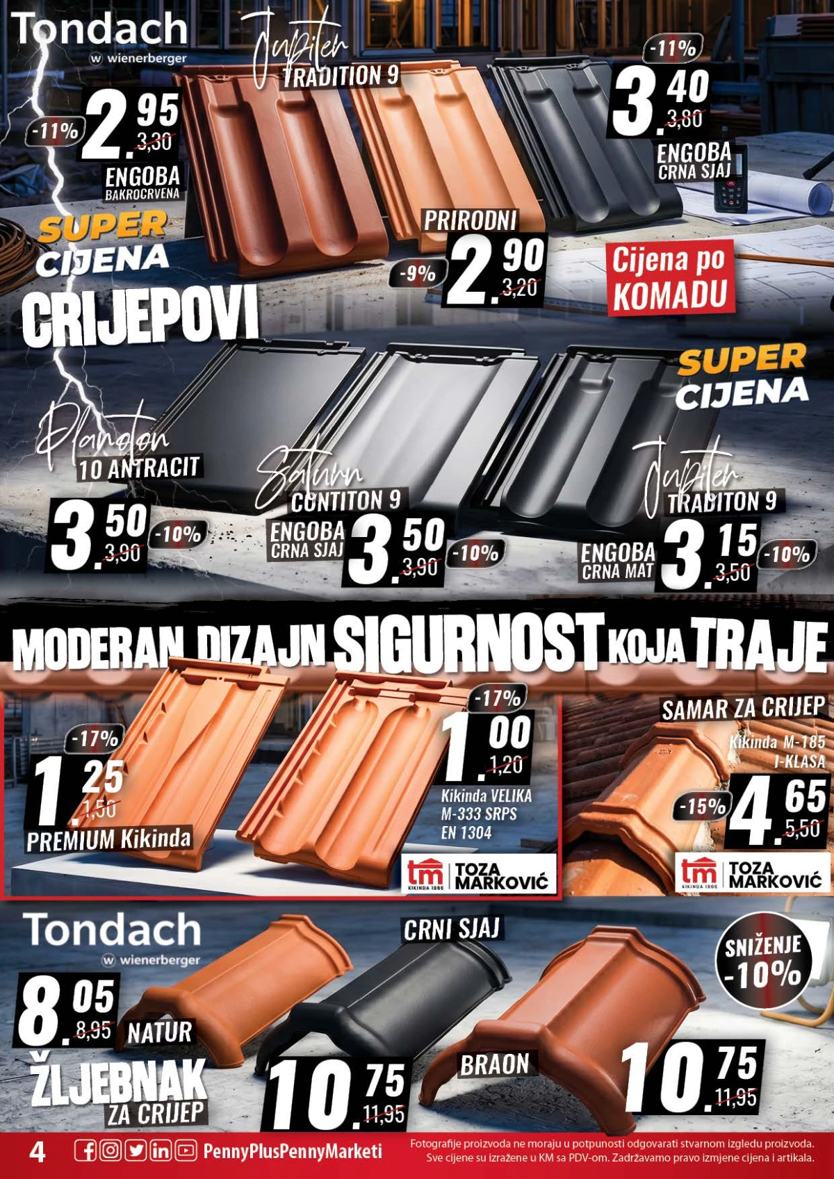 Penny Plus katalog – crijep, krovni elementi i oprema za krovove