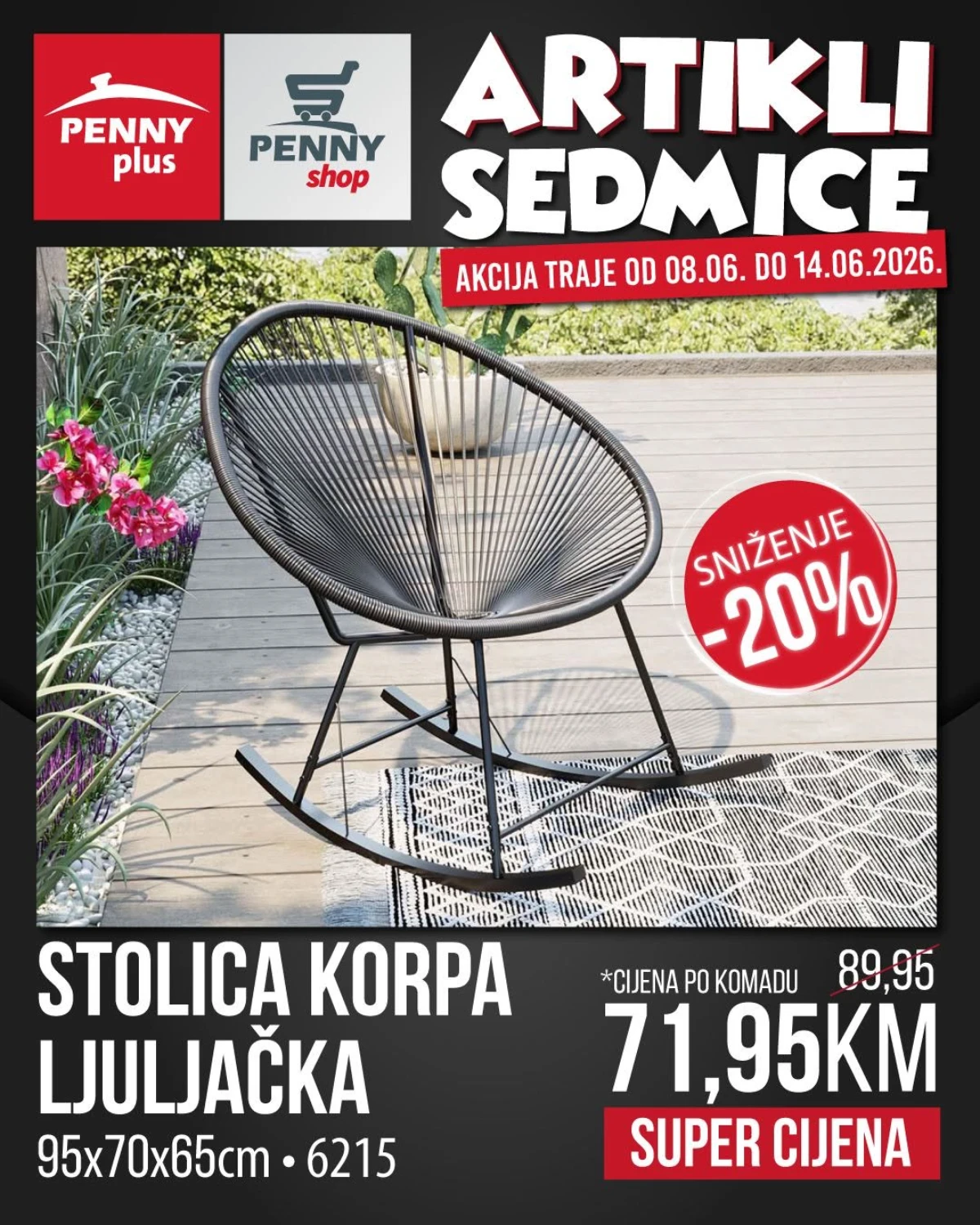 Stolica korpa na akciji u Penny Plus katalogu