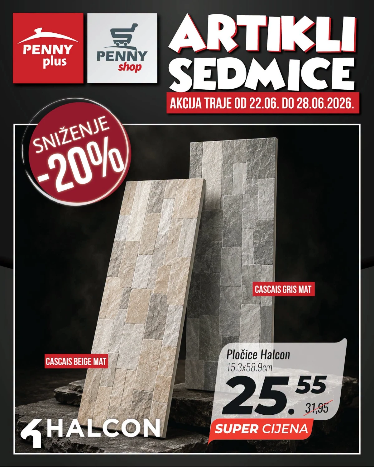 Penny Plus dekorativne Halcon pločice