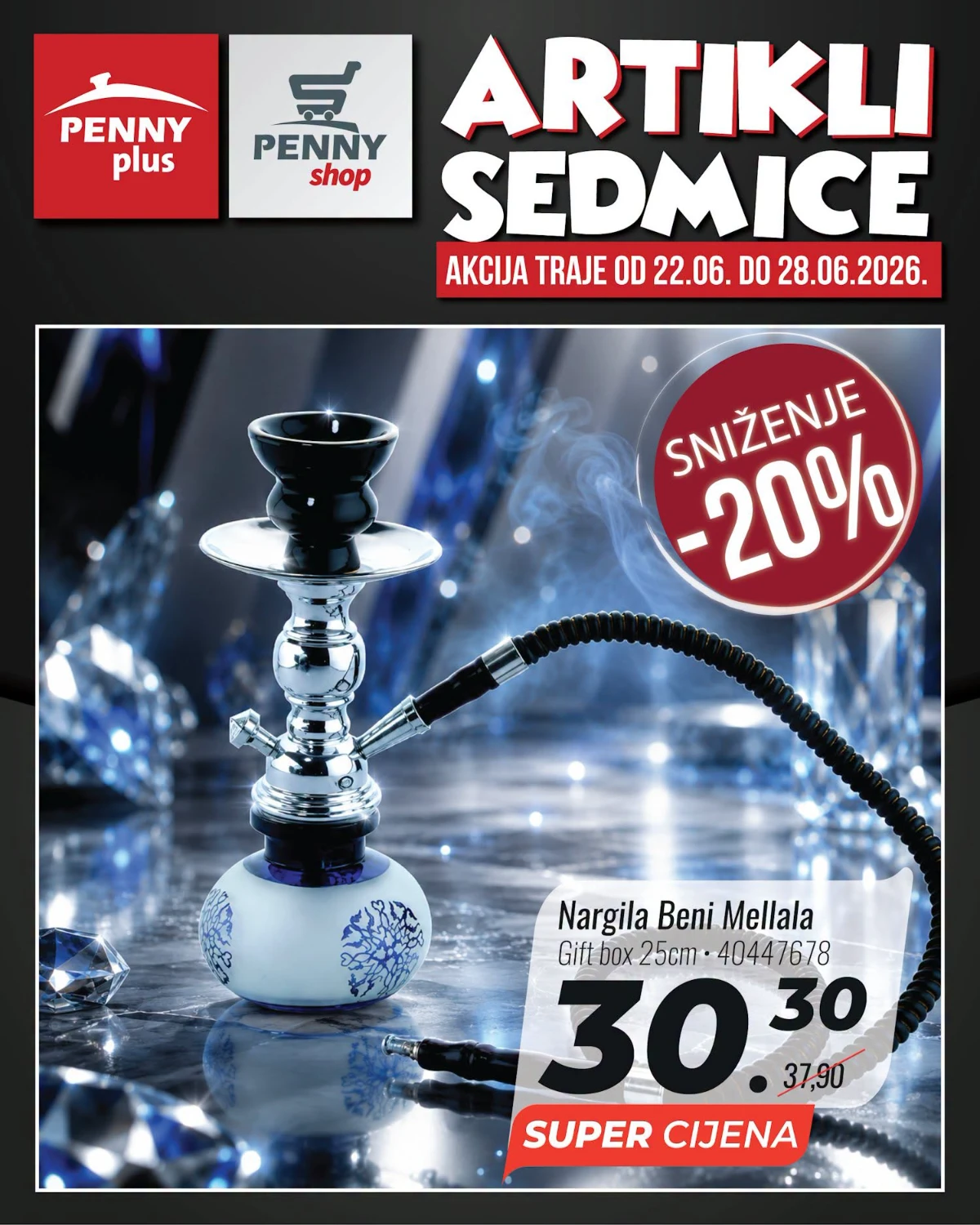 Penny Plus dekorativna nargila na akciji