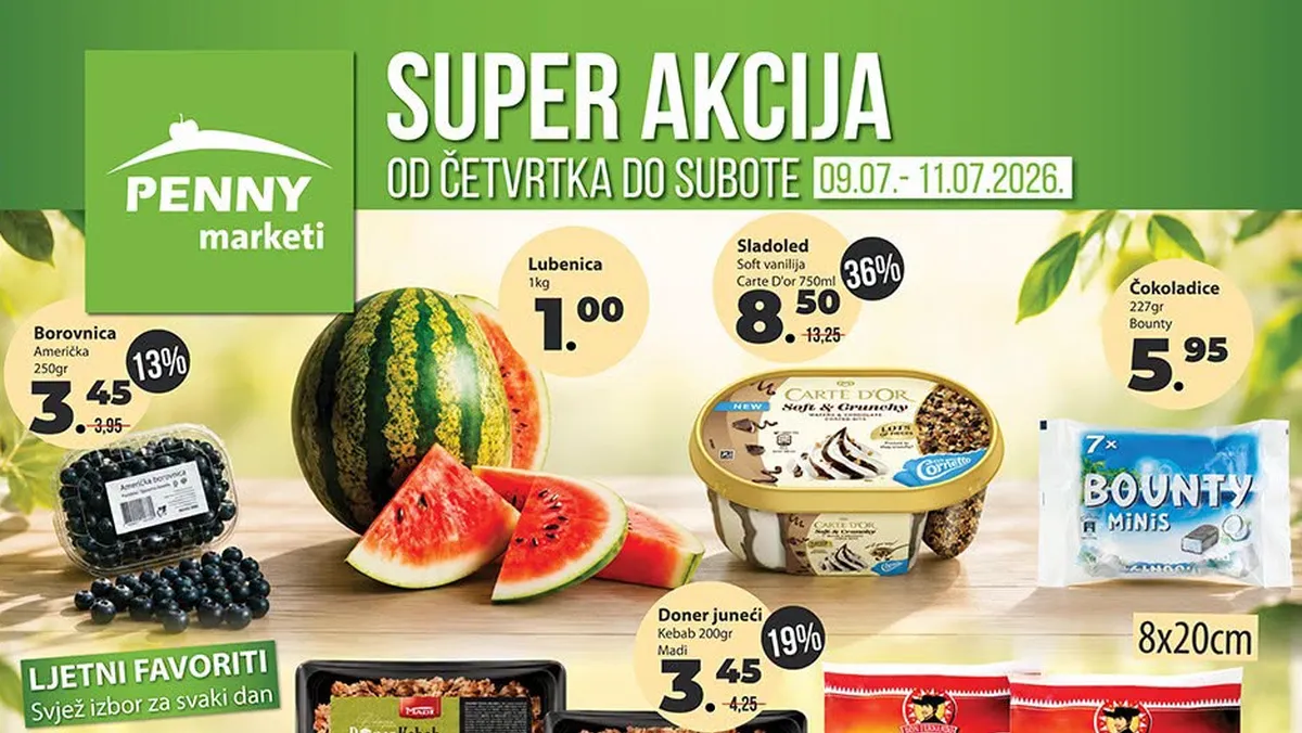 PENNY Market super akcija od 09. do 11.07.2026. – vikend ponuda sa popustima do 36%