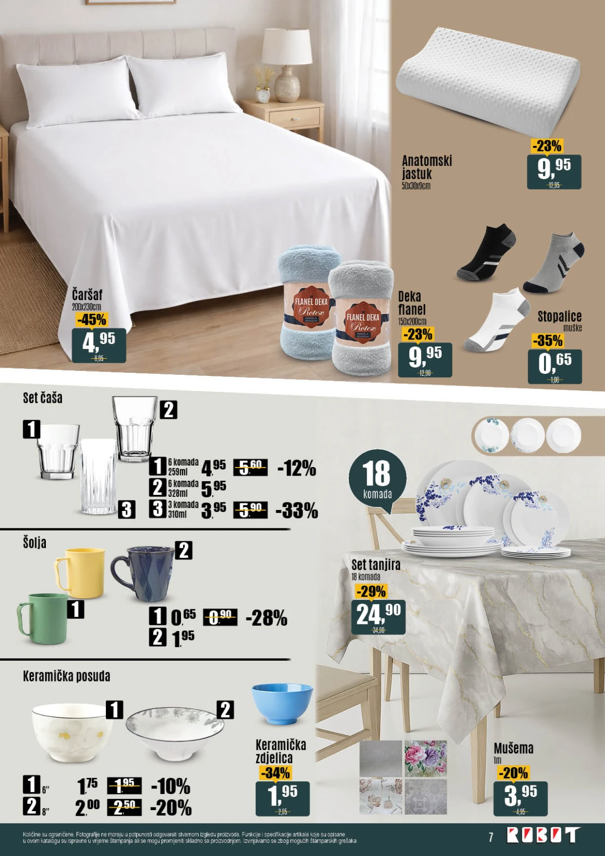 Robot katalog čaršafi deke tanjiri i keramička posuda